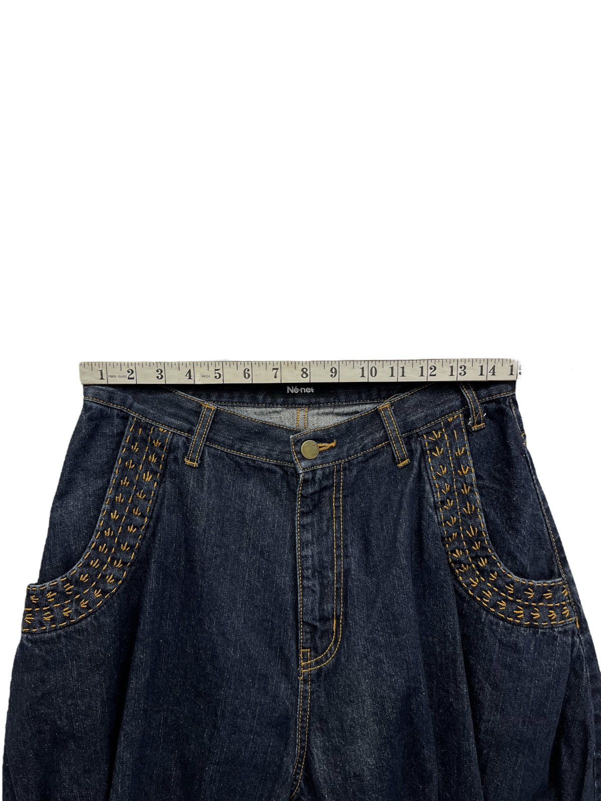Issey Miyake NE-NET By ISSEY MIYAKE Sun Faded Butt SASHIKO Balloon Shorts Size US 30 / EU 46 - 9 Thumbnail