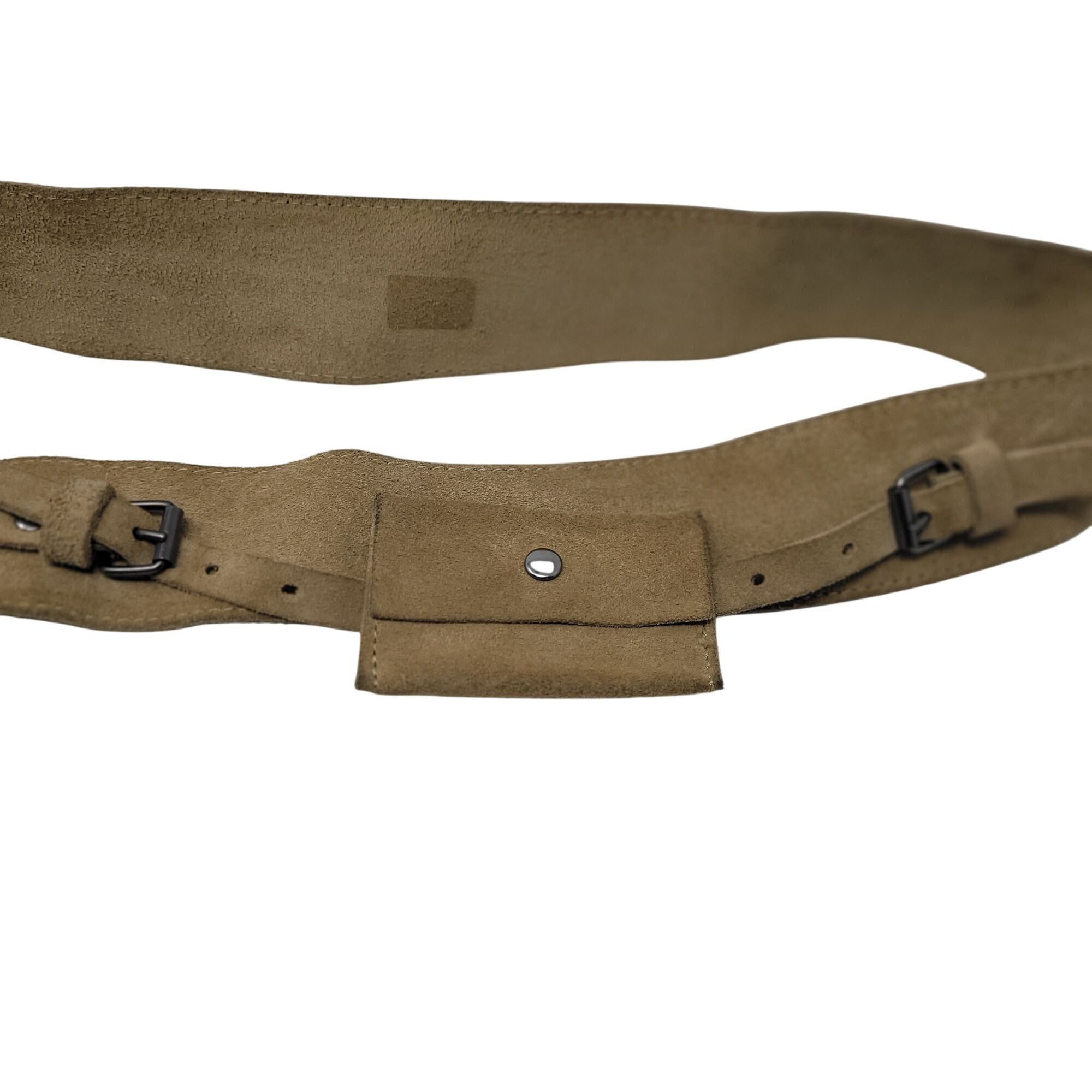 Vintage British 1937 Pattern Suede Webbing Belt Tan L WWII Military Size 36 - 7 Thumbnail
