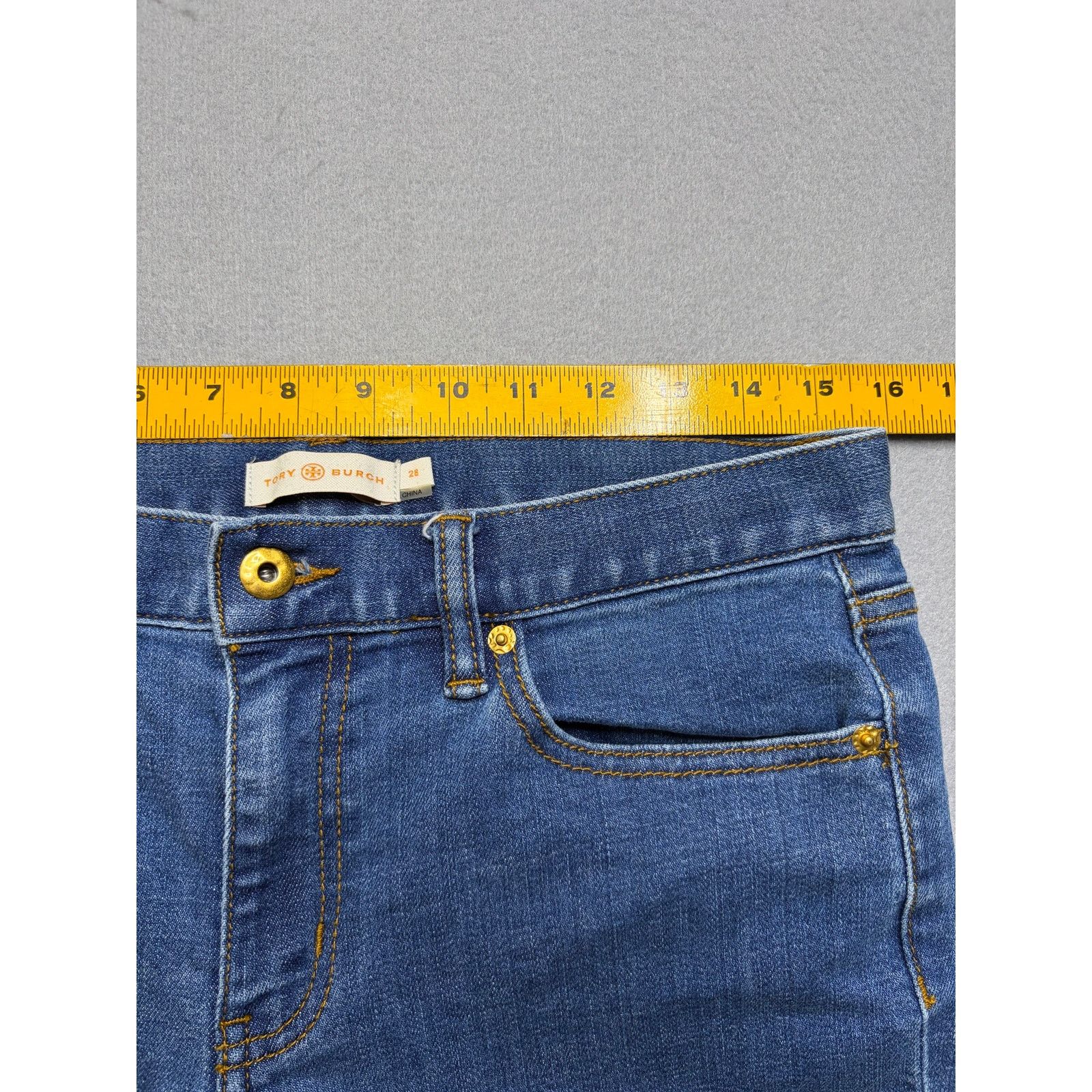 Tory Burch Tory Burch Connor jeans Fringe Hem Cropped Jeans Size 28 Size 28" / US 6 / IT 42 - 7 Thumbnail