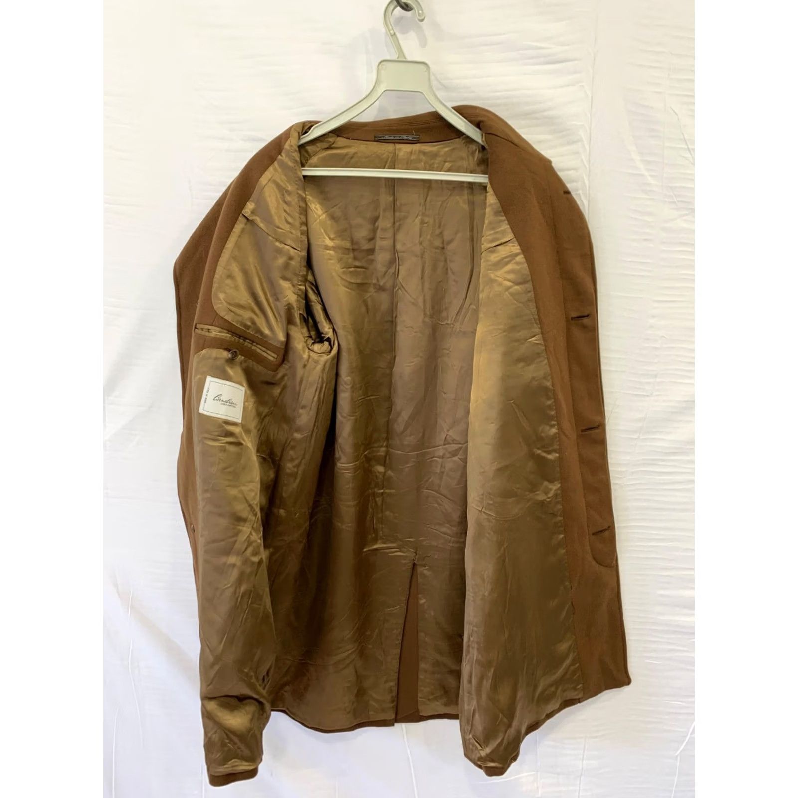 Corneliani Corneliani Linea Sartoria Overcoat Mens L 100% Virgin Wool Camel Brown Made in Italy Wool Coat Jacket Size US L / EU 52-54 / 3 - 6 Thumbnail