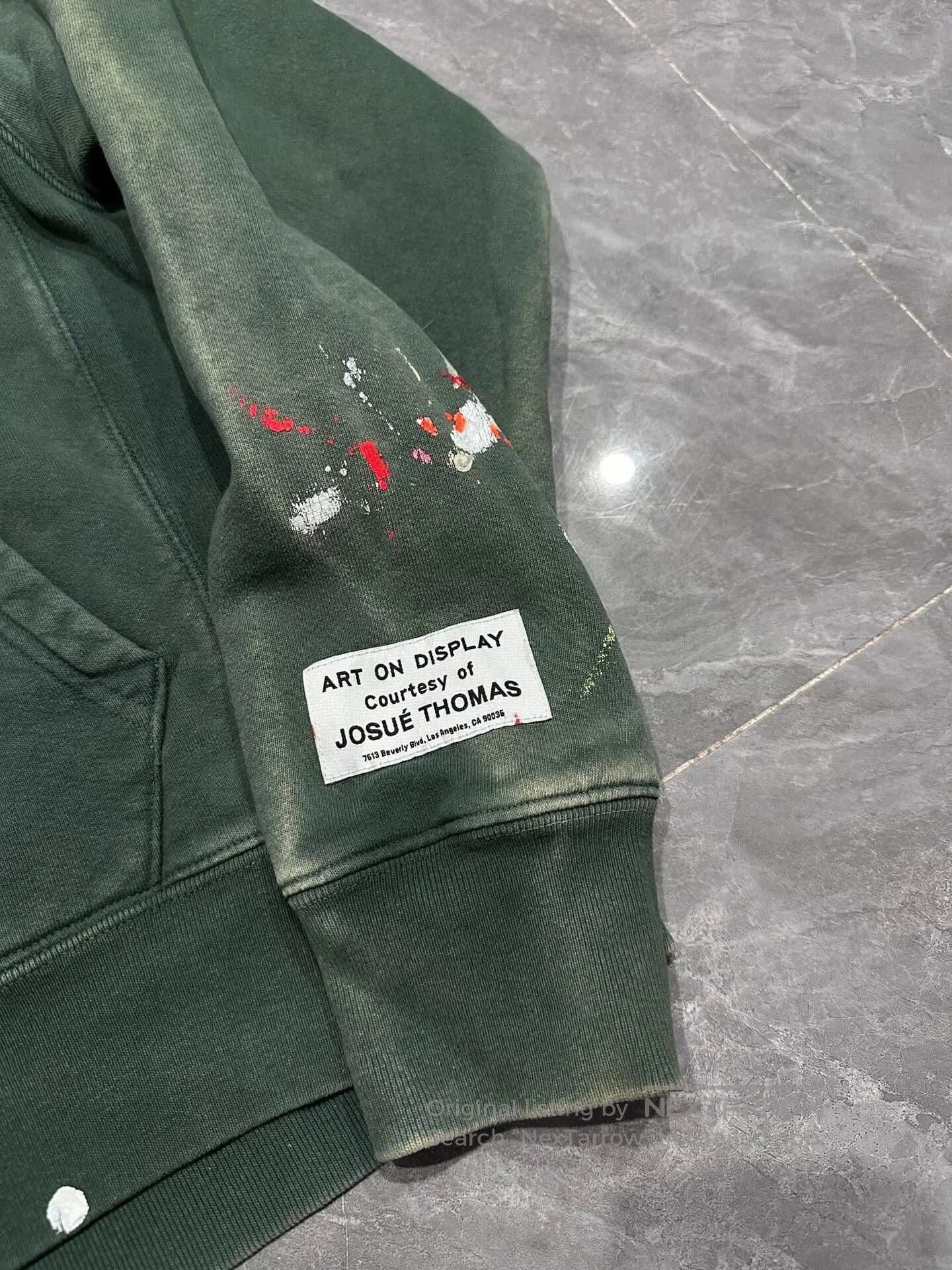 Gallery Dept. Gallery Dept Dark Green Splatter Paint Hoodie. Size US M / EU 48-50 / 2 - 3 Thumbnail