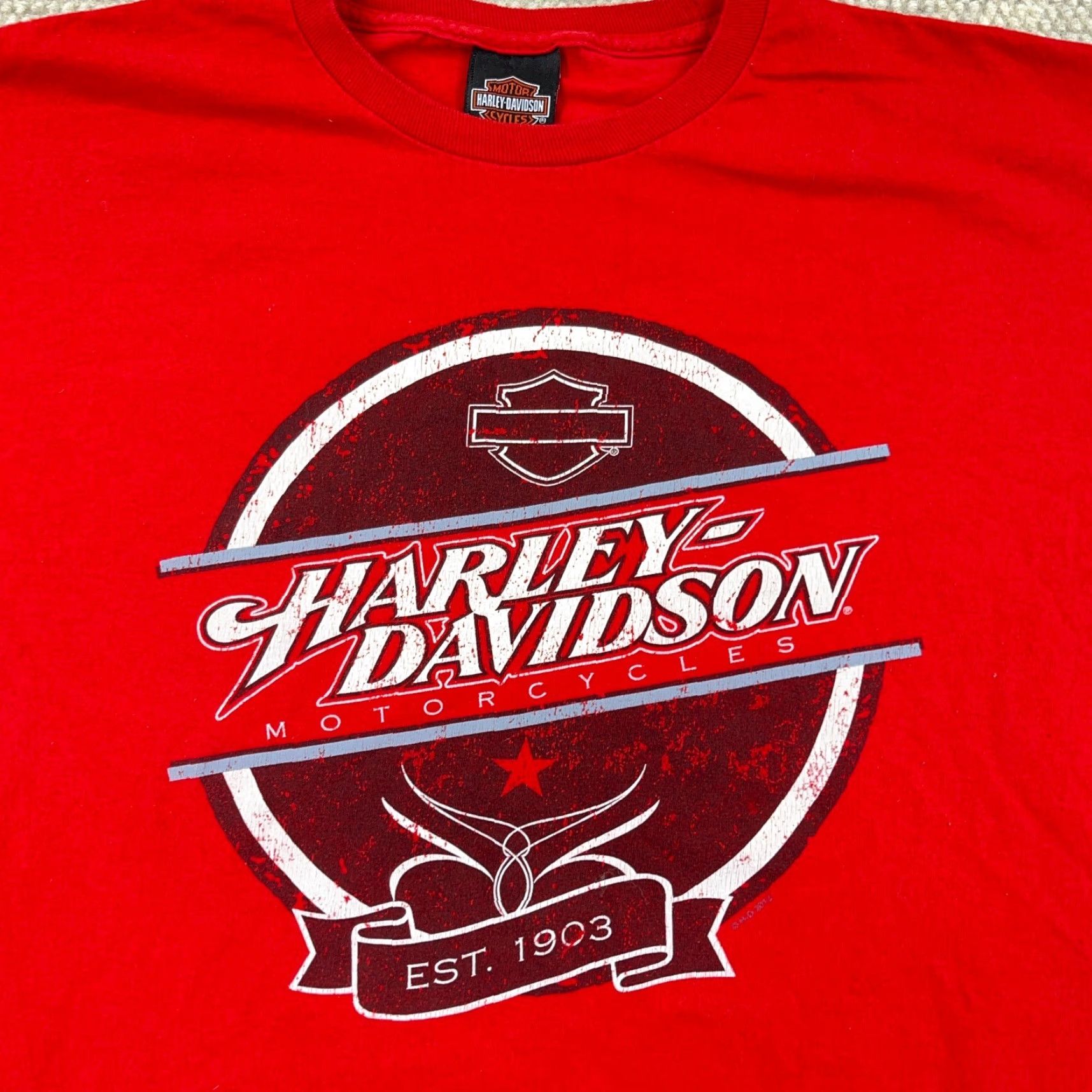 Harley Davidson Harley Davidson Shirt Men XL Red Tee Biker Motorcycle Nature Deer Y2K Retro Size US XL / EU 56 / 4 - 5 Thumbnail