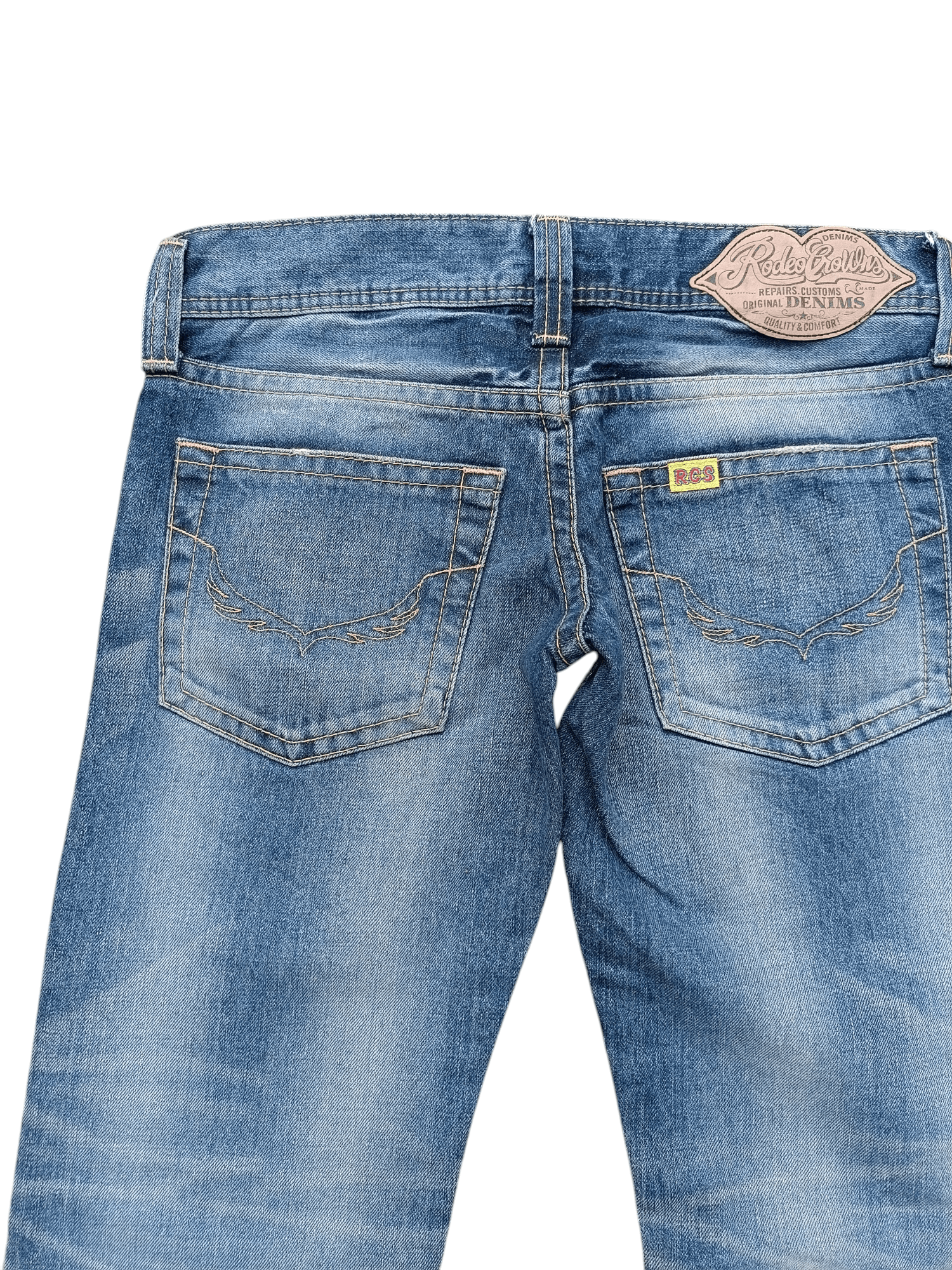 Hysteric Glamour × Japanese Brand × Vintage Vintage Rusty Wash Whiskers Rodeo Crowns Flared Jeans Size US 31 - 11 Thumbnail