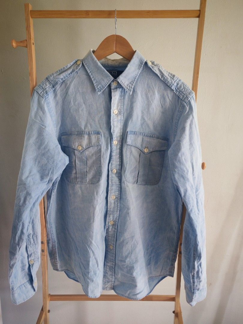 Polo Ralph Lauren Chambray Military Work Shirt
