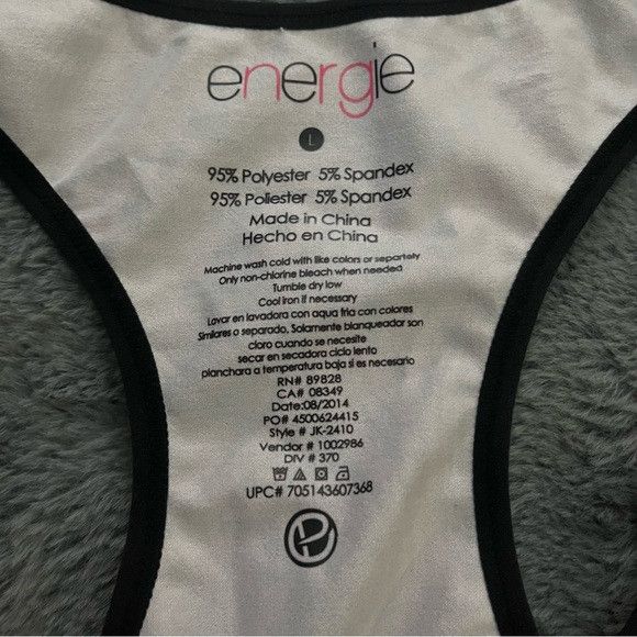 Energie Energie Racerback red and black tank size large Grailed