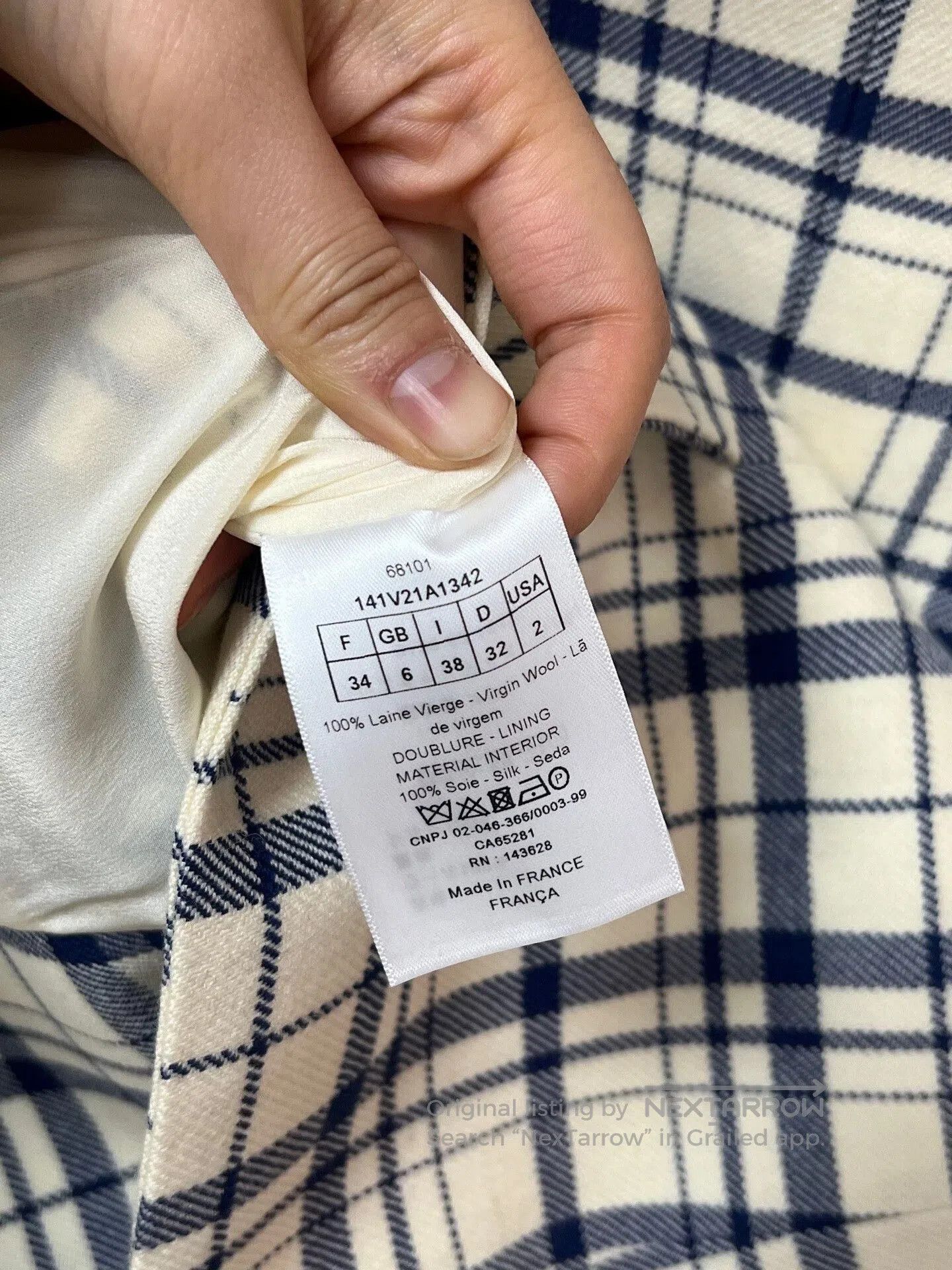 Dior Dior Blue and White Checkered Blazer. Size XS / US 0-2 / IT 36-38 - 6 Thumbnail