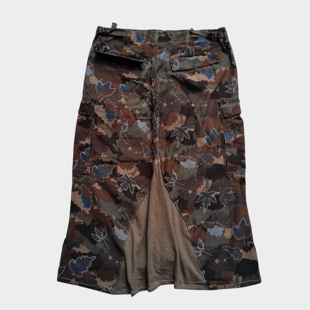 Hysteric Glamour × Japanese Brand Ozone Rocks leaf camo hybrid cargo skirt Size 31" - 3 Thumbnail