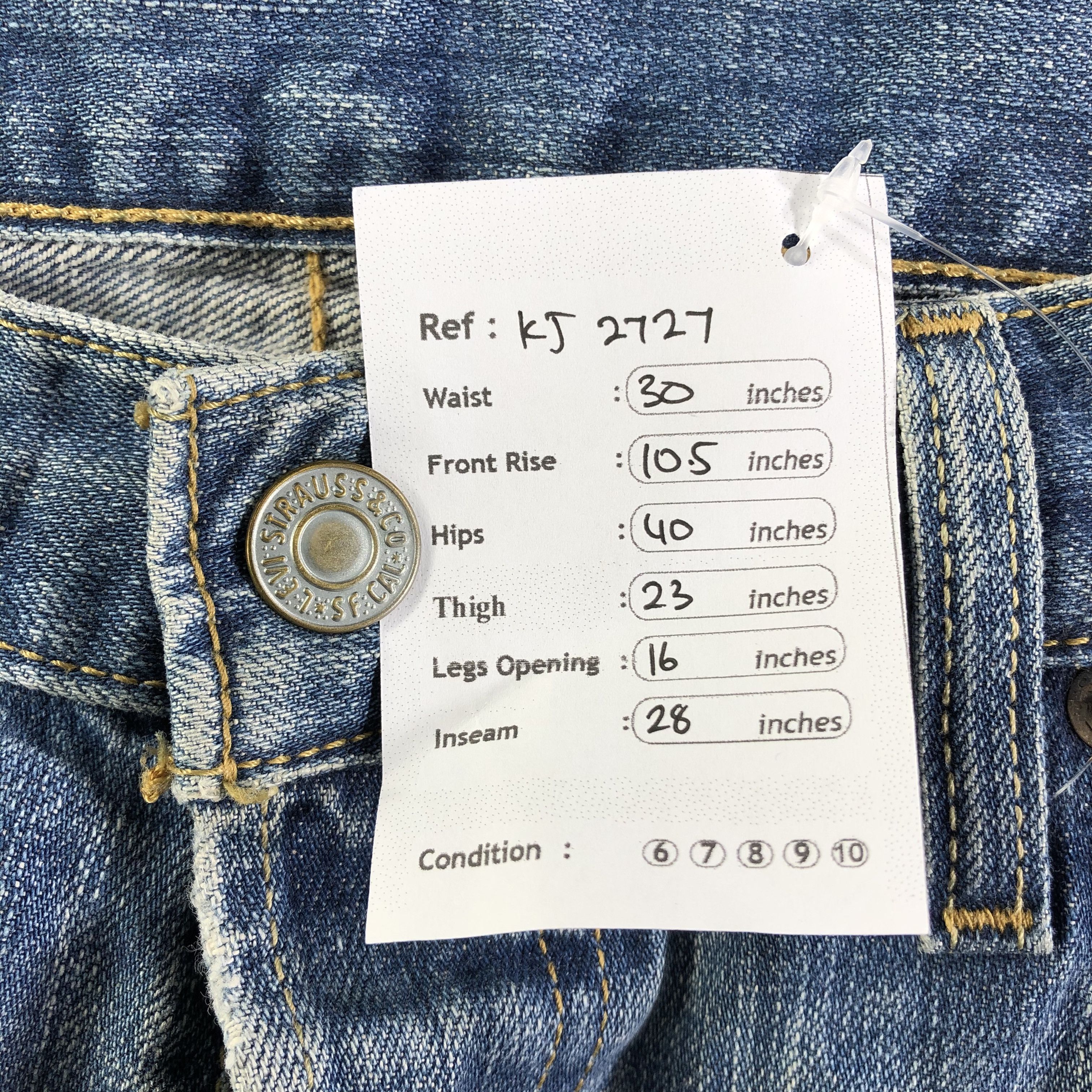 Levi's Vintage Levis 501 Jeans Distressed Denim KJ2727 Size US 30 / EU 46 - 12 Thumbnail