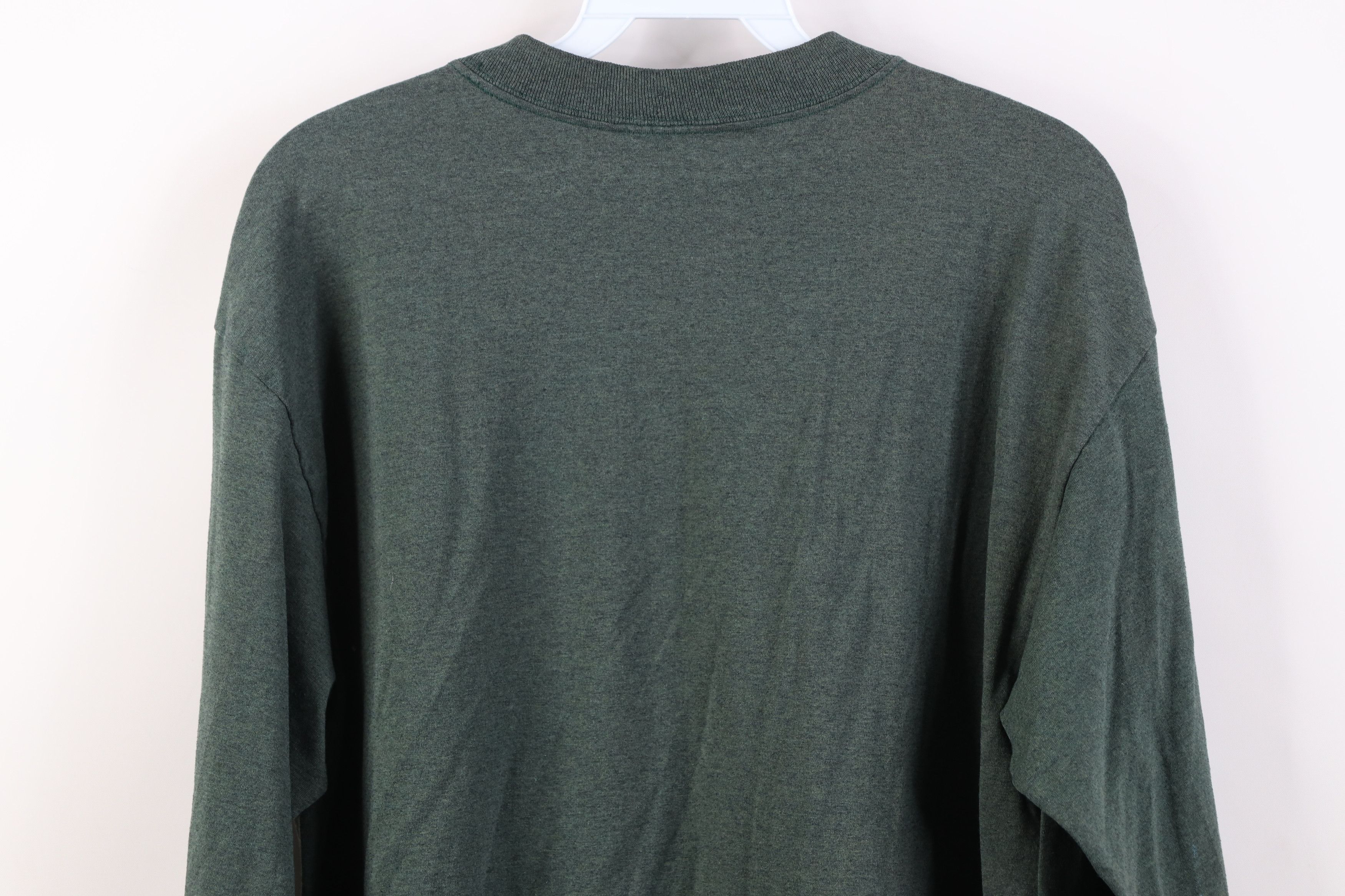 Vintage Vintage 90s Streetwear Long Sleeve T-Shirt Heather Green Size US M / EU 48-50 / 2 - 10 Thumbnail