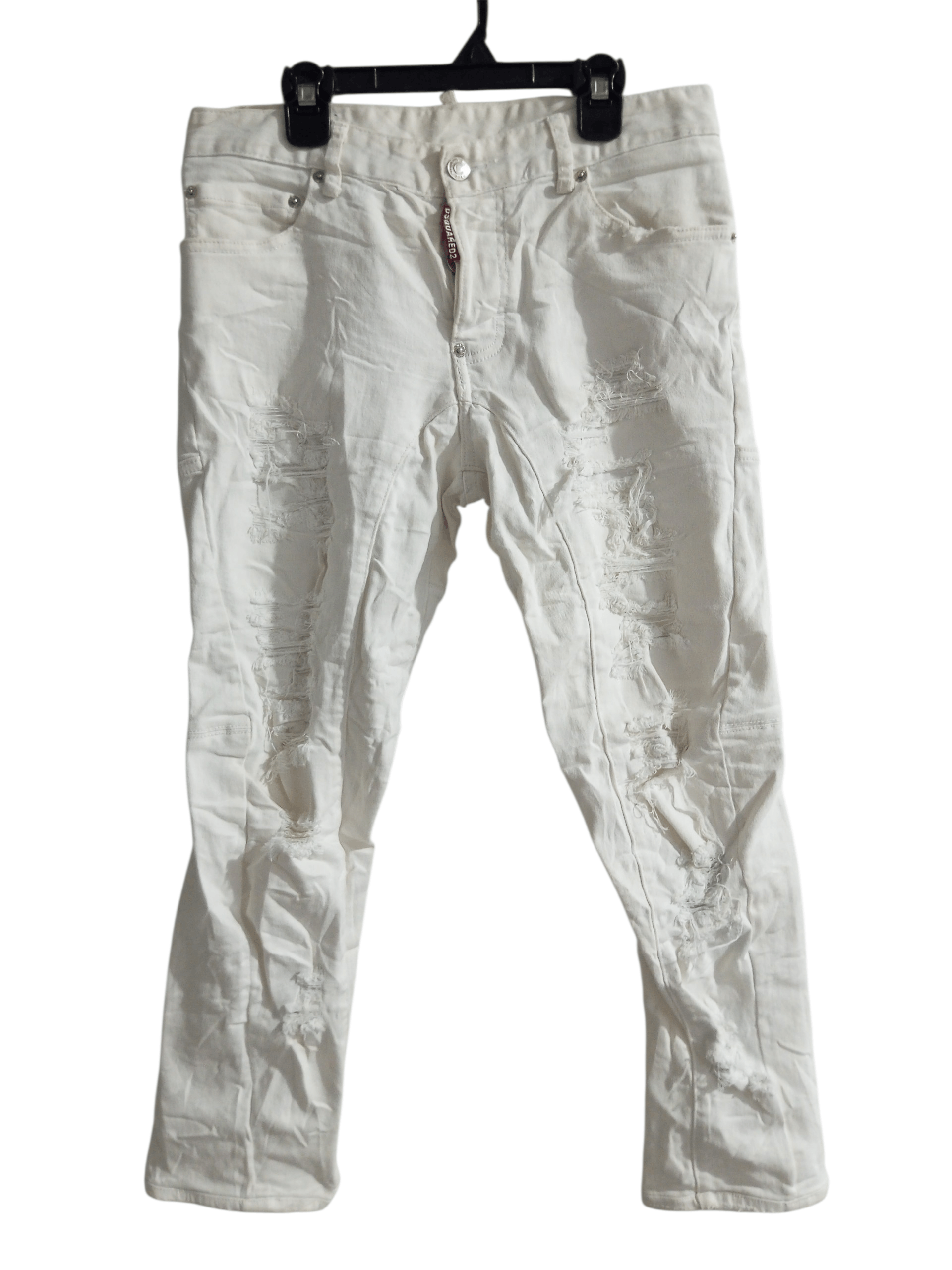Dsquared2 Vintage Dsquared2 distressed white denim Size US 29 - 1 Thumbnail