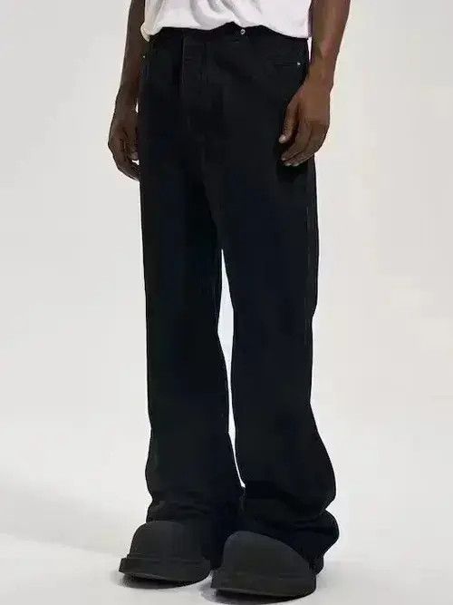 VIBE Black Chunky Flared Denim Jeans Size US 32 / EU 48 - 3 Thumbnail