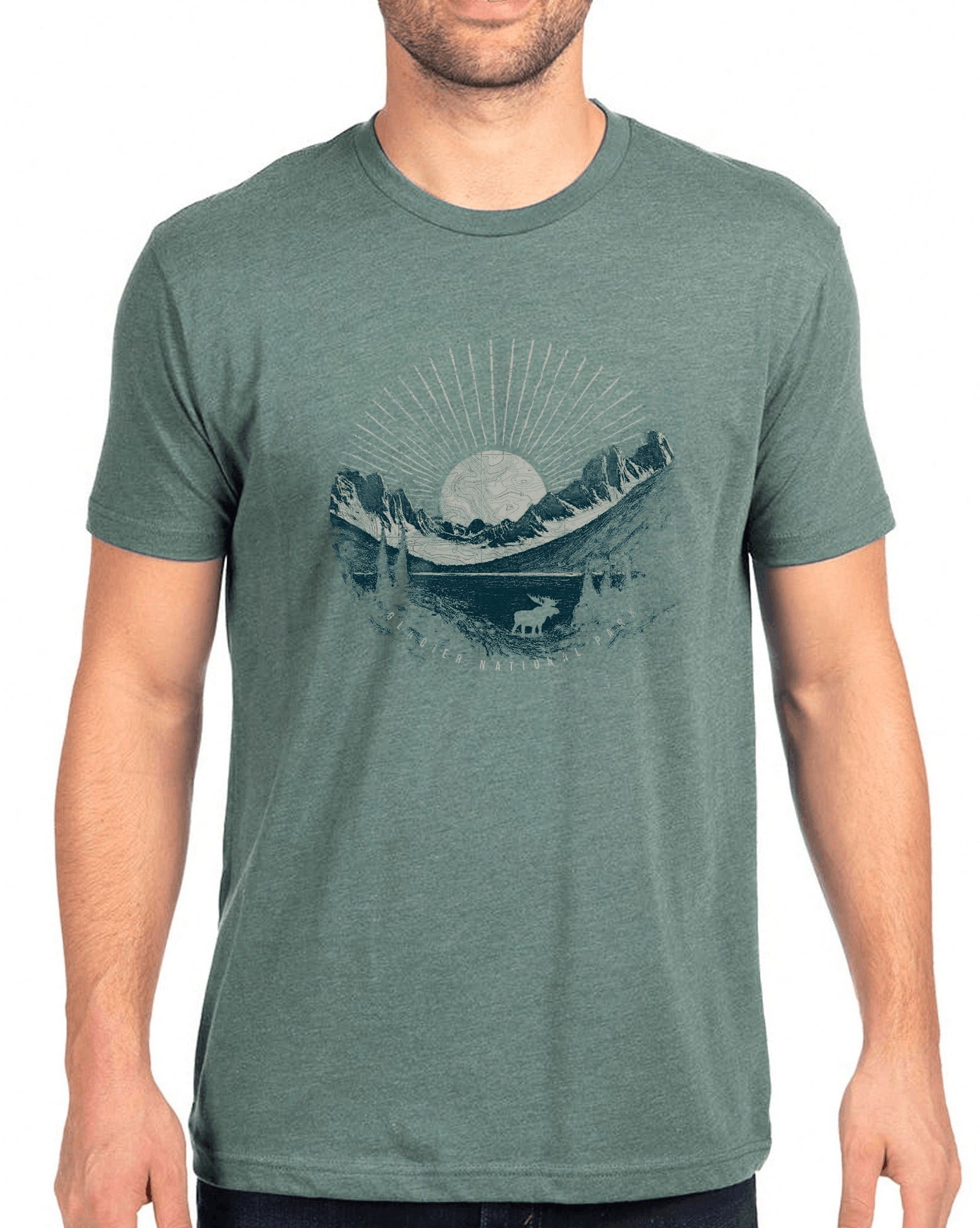 Designer × Vintage Glacier National Park Shirt – Mountain T-Shirt Size US L / EU 52-54 / 3 - 4 Thumbnail