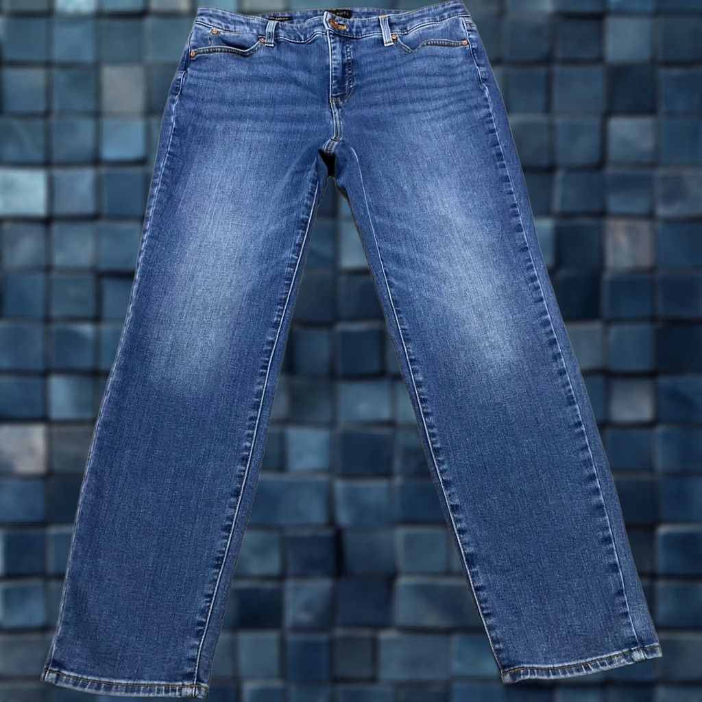 Talbots Talbots Jeans Slim 5-Pocket Denim Blue Medium Wash Mid Rise 10 Regular Adults Womens Bg 27in Inseam XS? Size 32" / US 10 / IT 46 - 1 Thumbnail