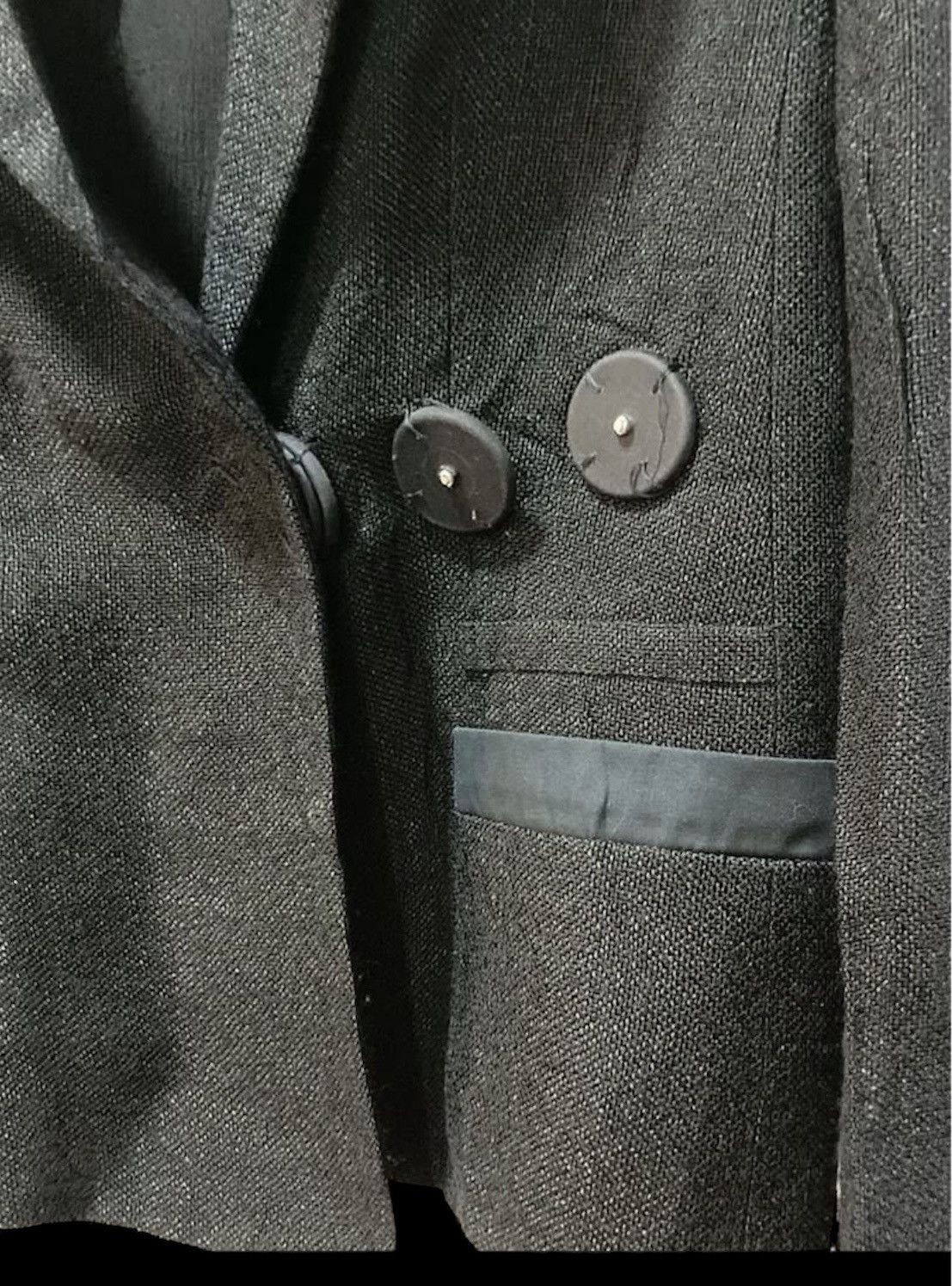 Prada PRADA Made in Italy Cropped Buttoned tweed jacket Size S / US 4 / IT 40 - 6 Thumbnail