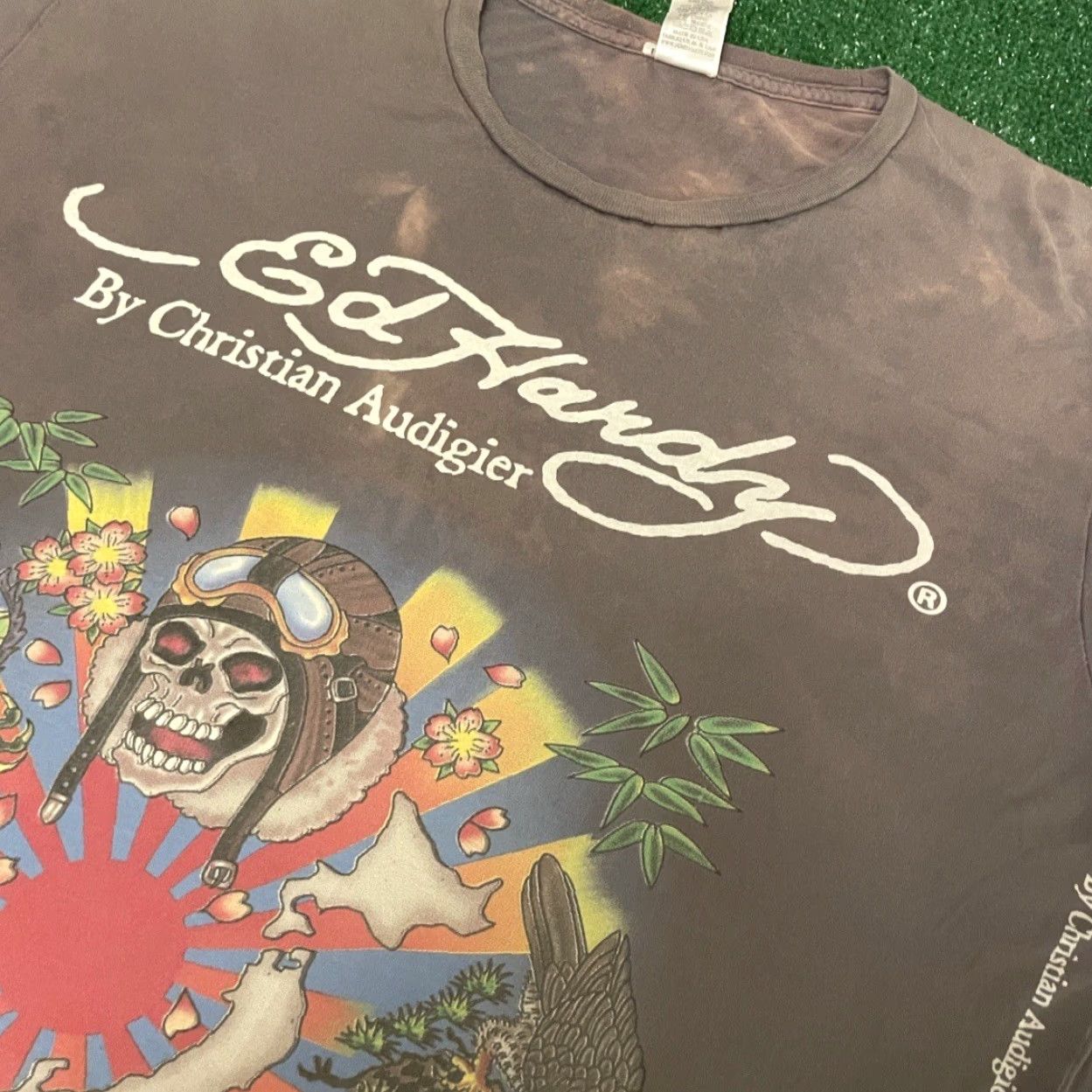 Ed Hardy VINTAGE Ed Hardy Tattoo Skull VTG Shirt Mens XL Gray 90s Y2K Punk Grunge Hip Hop Tattoo Cyber Raver Distressed Size US XL / EU 56 / 4 - 4 Thumbnail