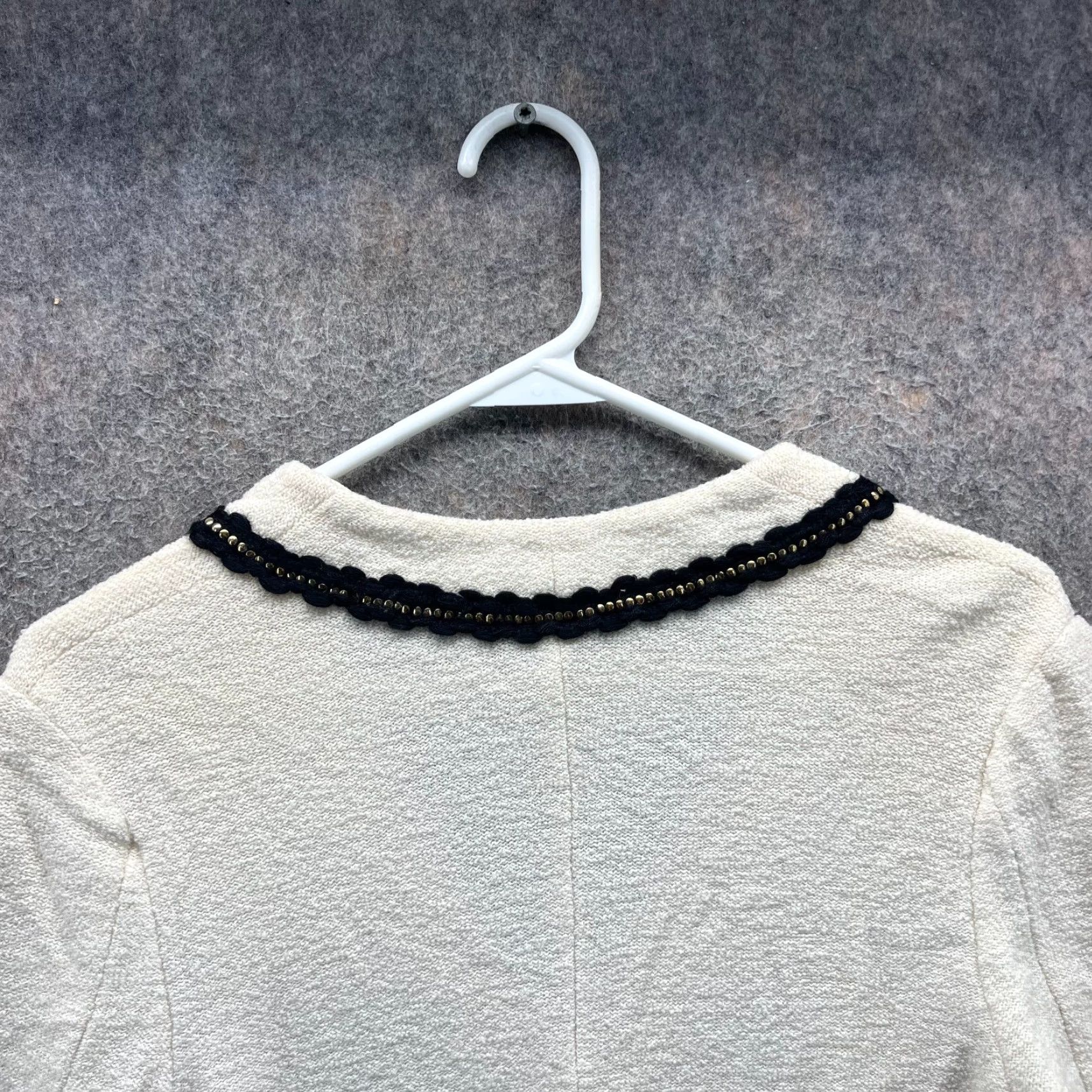 St. John St. John Collection Jacket Women 8 Beige Cardigan Black Trim Marie Gray Military Casual Business Vintage No N/A Size M / US 6-8 / IT 42-44 - 6 Thumbnail