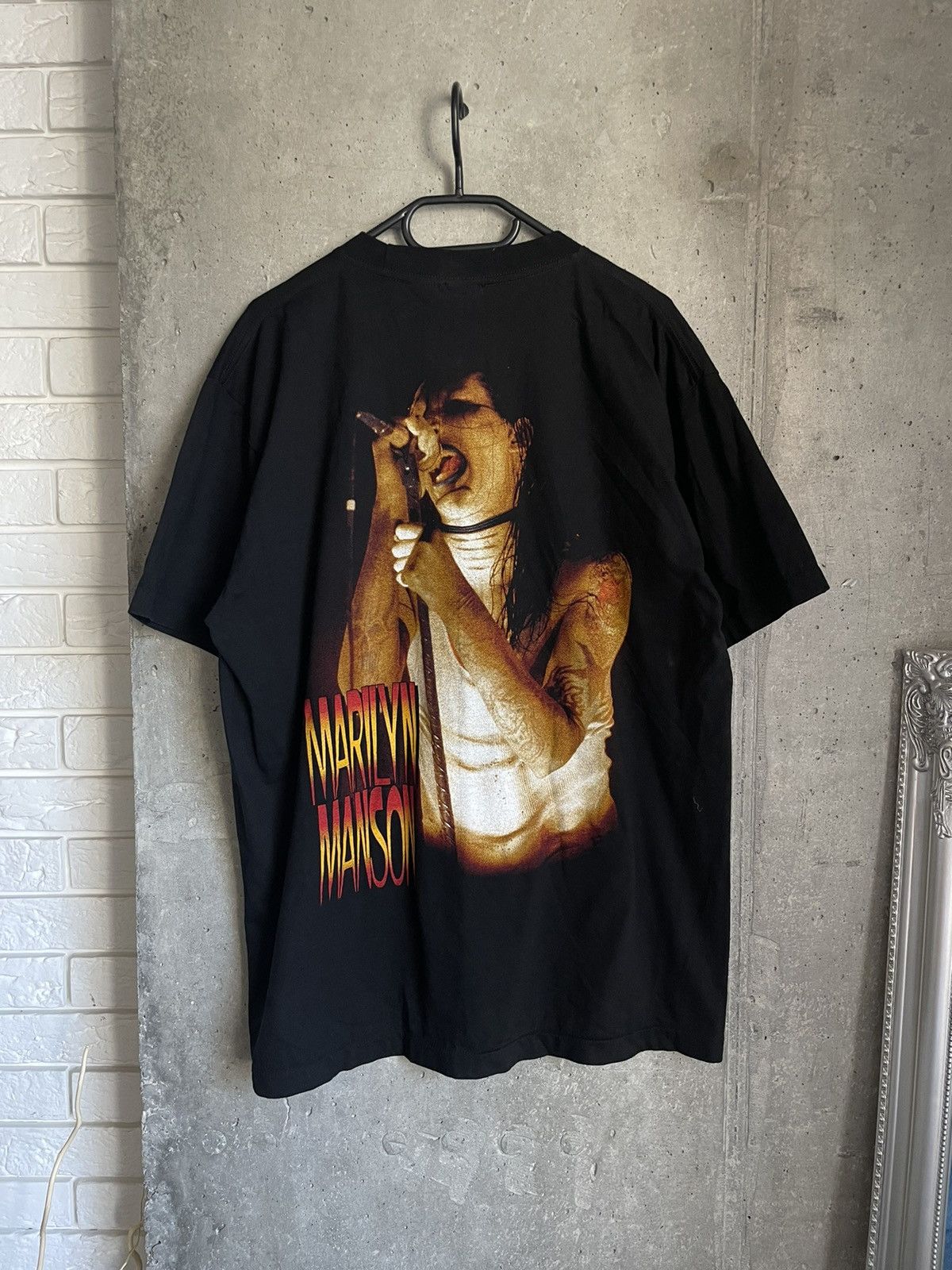 アイドル Supreme Playboi Carti Tee \"Black\" archive Marilyn Manson t-shirt y2k black