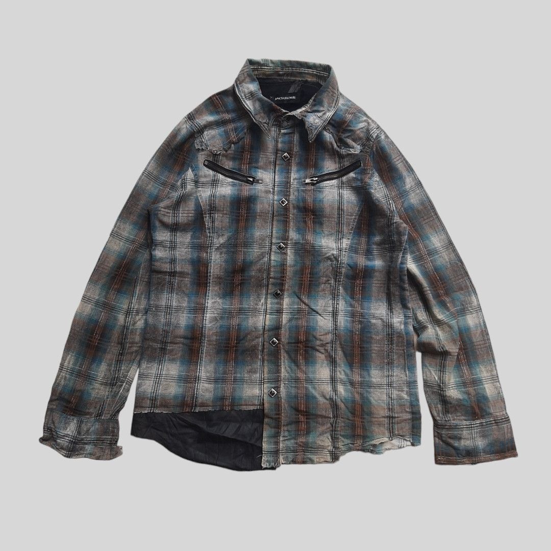 JACKROSE × Japanese Brand × Tornado Mart Jack rose "Aspalt animal outlaw" leather patch western shirt Size US M / EU 48-50 / 2 - 1 Thumbnail