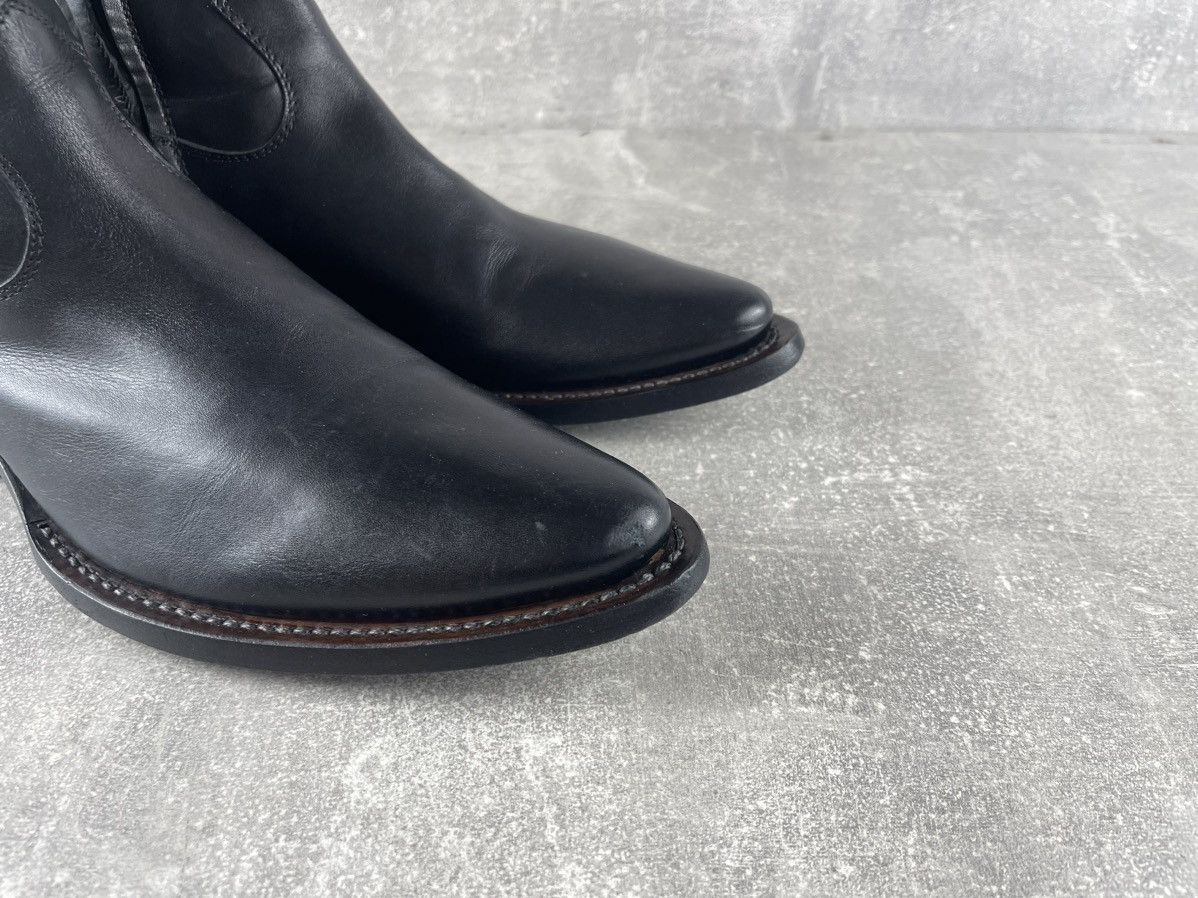 Mauri Minimalist Avant Garde Italian Leather Zip Ankle Boots Black Size US 7 / EU 40 - 4 Thumbnail