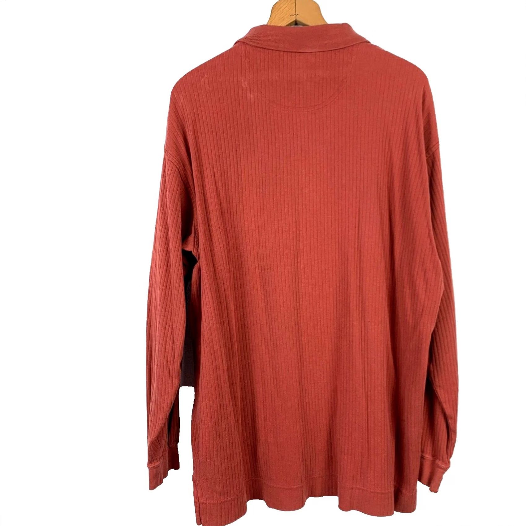 Dockers VINTAGE Dockers Polo Shirt Long Sleeve Orange 90s Khakiware Ribbed Large Mens Size US L / EU 52-54 / 3 - 2 Thumbnail