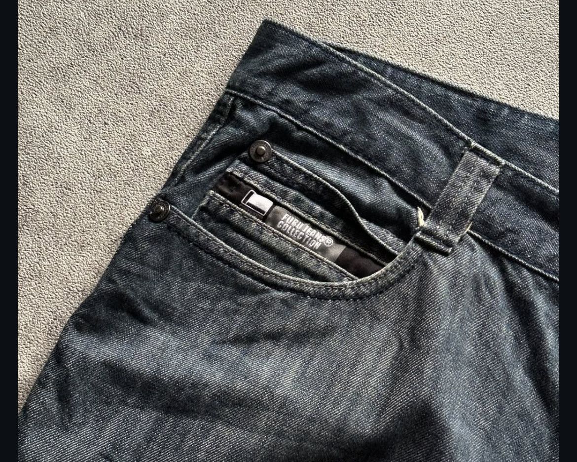 Japanese Brand 2000s Fubu Embroidery Ifsix Baggy Wash Jeans y2k Lgb Size US 36 / EU 52 - 3 Thumbnail
