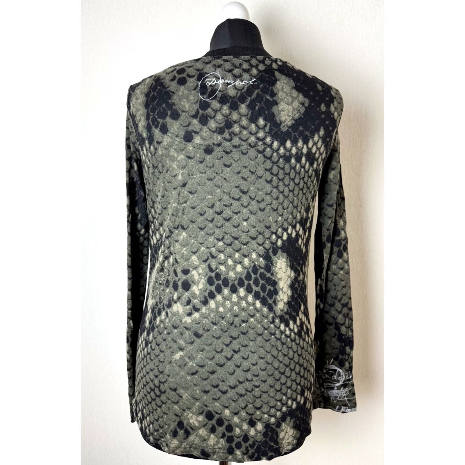 Desigual Desigual Womens Long Sleeve Shirt M Brown Cotton T-Shirt Size M / US 6-8 / IT 42-44 - 6 Thumbnail