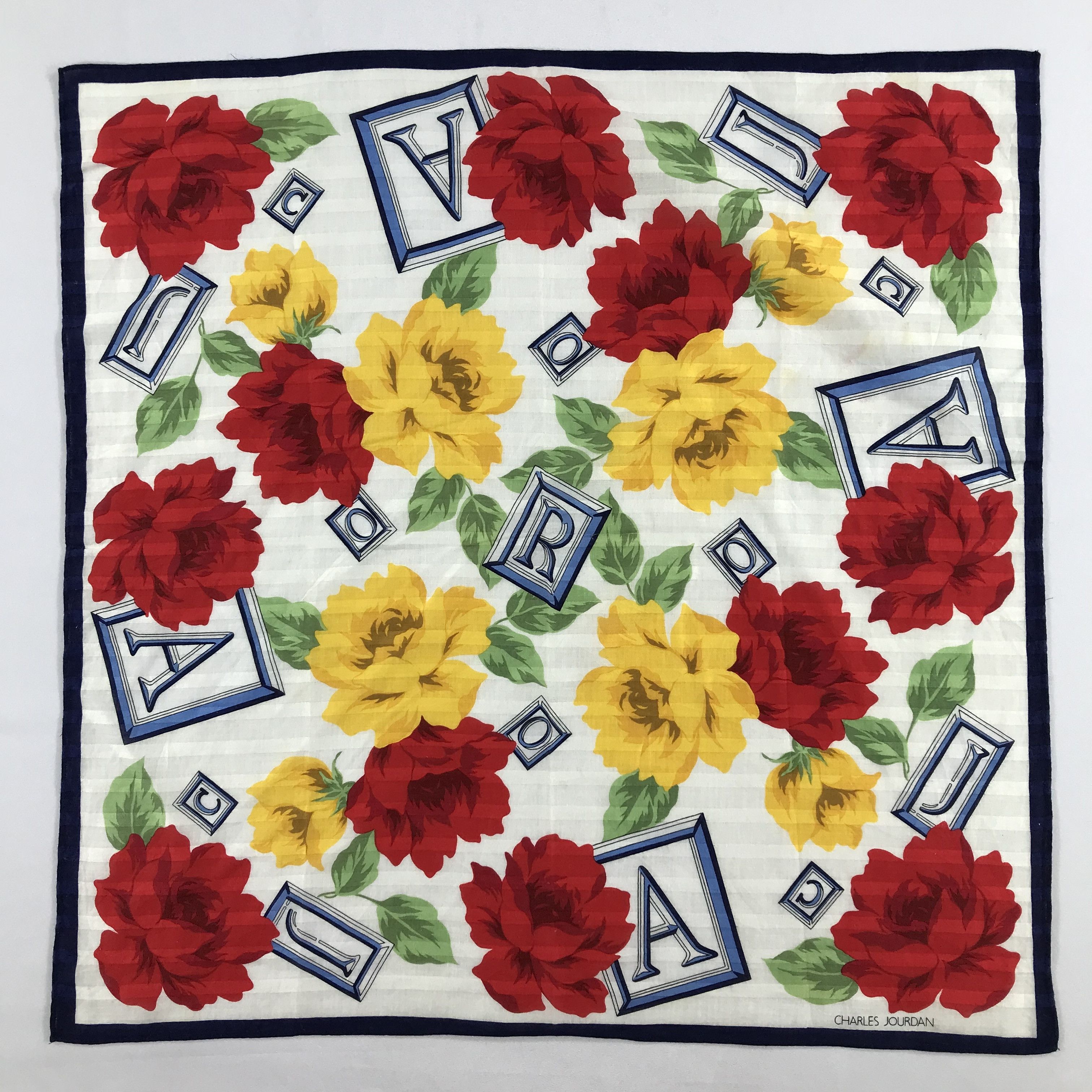 Charles Jourdan × Vintage Charles Jourdan Bandana / Handkerchief / Neckerchief - S2378 Size ONE SIZE - 1 Thumbnail
