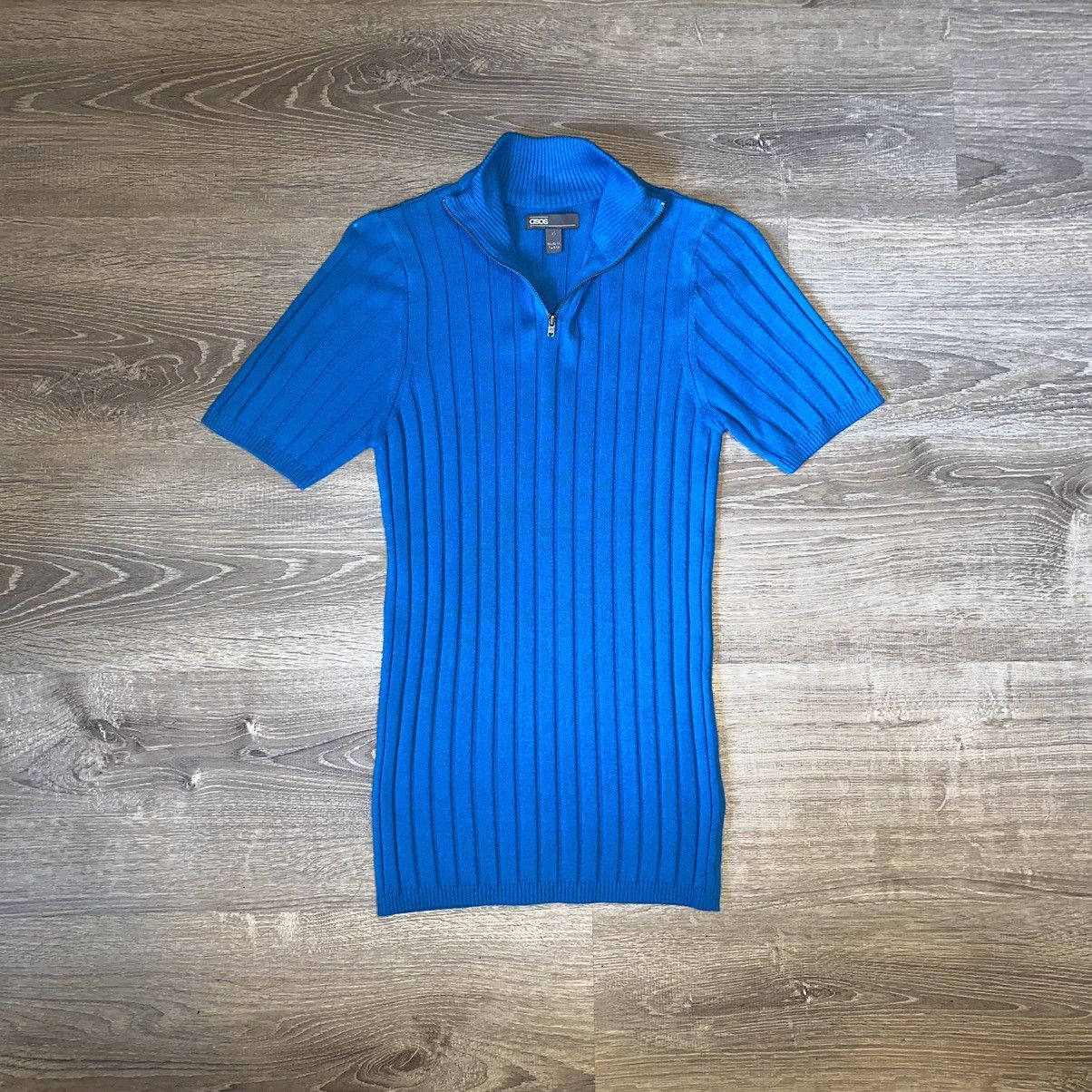 Asos ASOS Knitted Half Zip Up Shirt Size US XS / EU 42 / 0 - 2 Thumbnail