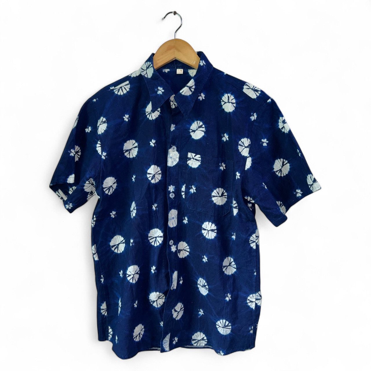 Indigo Japanese Brand Hubao Shibori Indigo Tie Dye Shirt Size US M / EU 48-50 / 2 - 1 Thumbnail