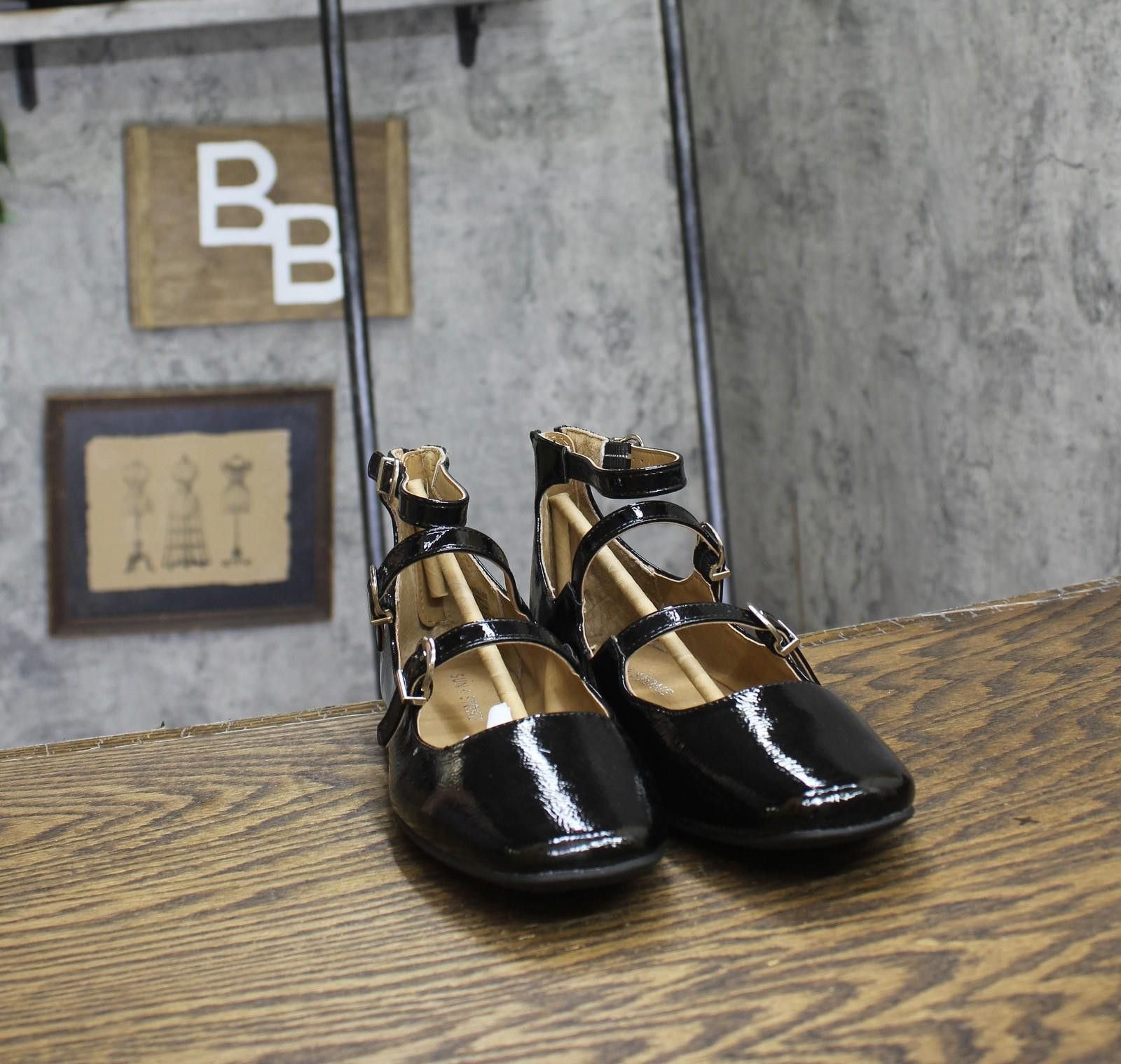 Other Nwt Sun + Stone Womens Strap Mary Jane Flats Black Patent 8m Size US 8 / IT 38 - 3 Thumbnail