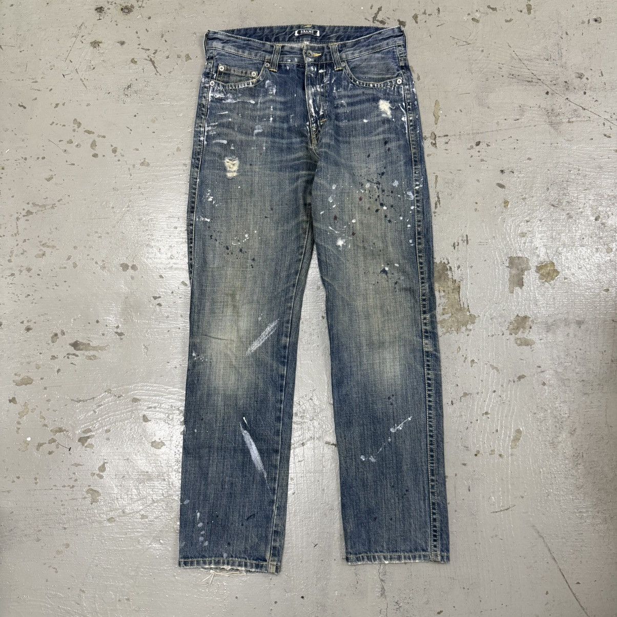 Junya Watanabe WASHED DENIM PAINT SPLATTER DISTRESSED JEANS LIKE JUNYA Size US 31 - 1 Thumbnail
