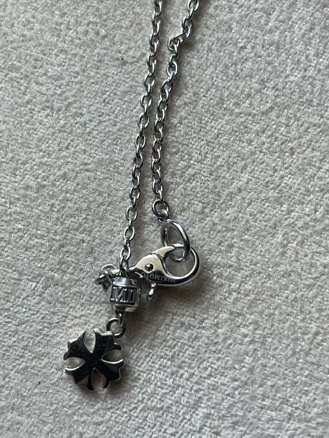 Chrome Hearts Chrome Hearts Mikimoto 18K White Gold Cross Pearl Necklace Size ONE SIZE - 14 Thumbnail