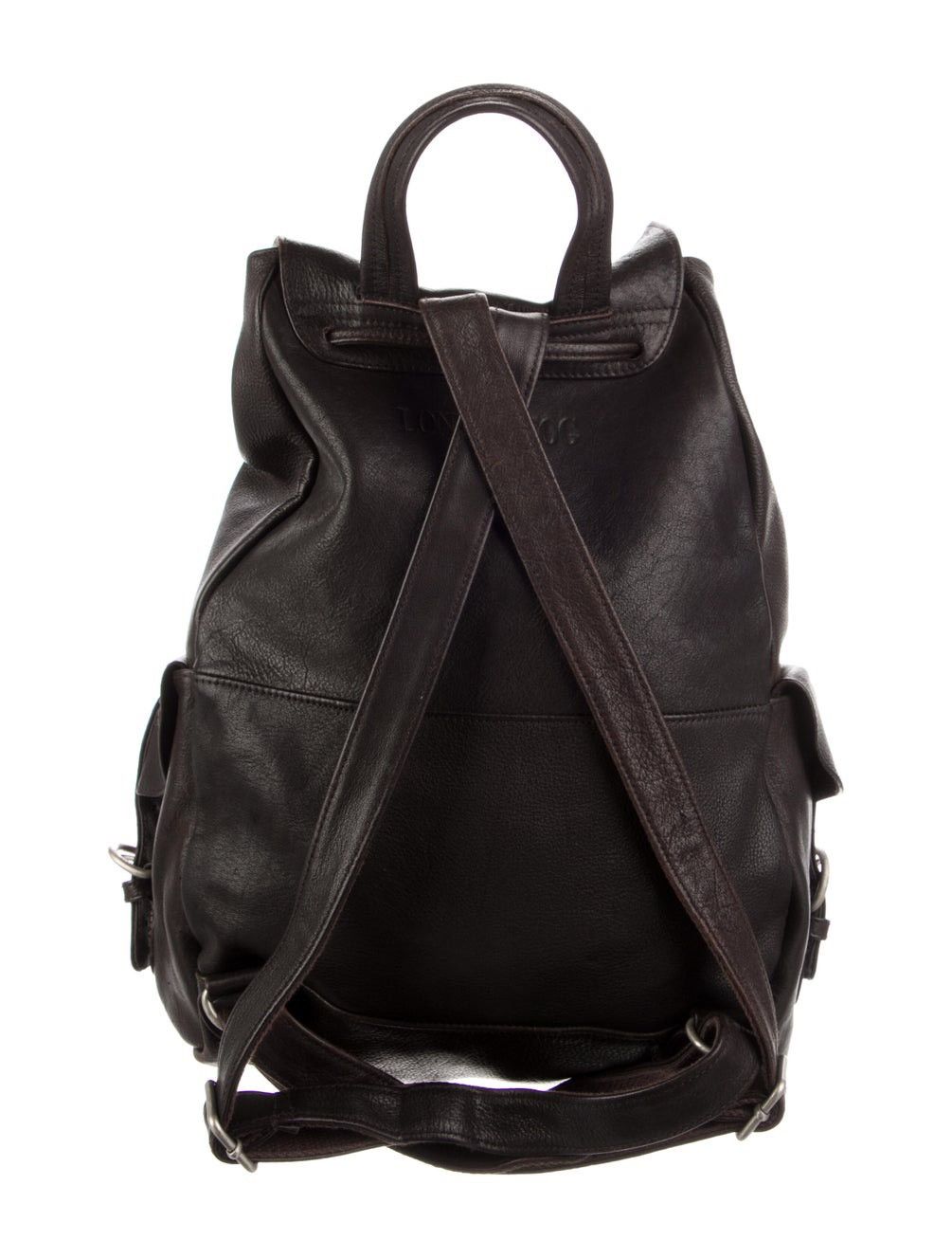 If Six Was Nine Genuine vintage brown LONDON FOG leather backpack Size 30 - 3 Thumbnail