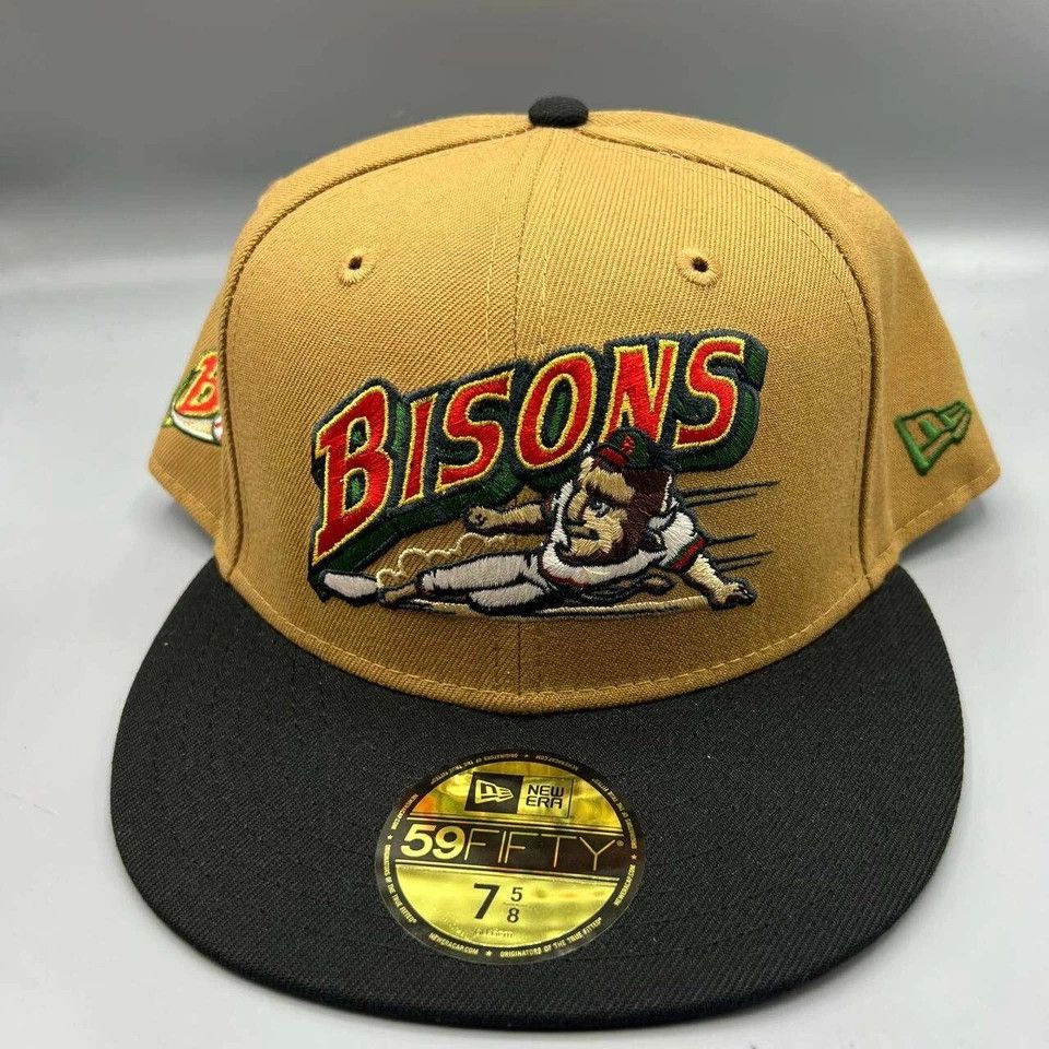New Era Buffalo Bisons Hat Men 7 5/8 59Fifty New Era MiLB Fitted Cap Size ONE SIZE - 3 Thumbnail