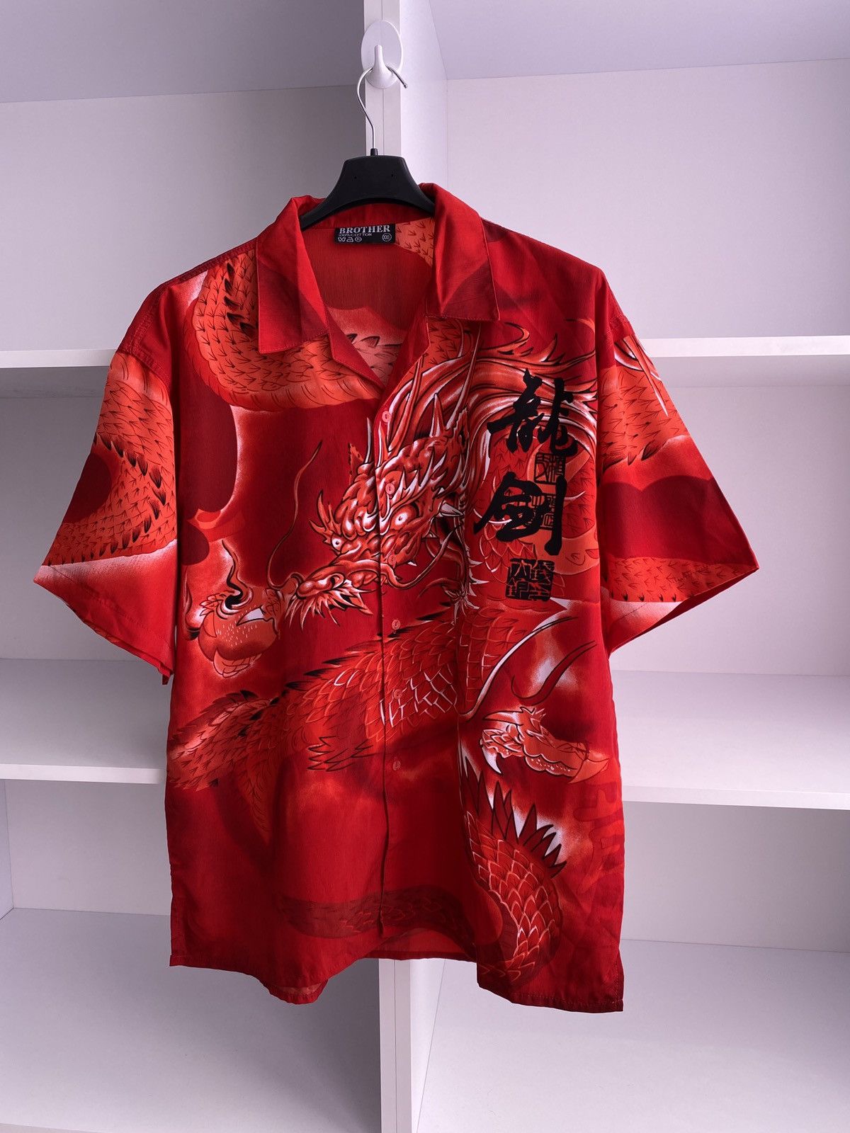 Japanese Brand × Vintage Vintage Japanese Style Dragon Short Sleeve Shirt Size US XXL / EU 58 / 5 - 4 Thumbnail