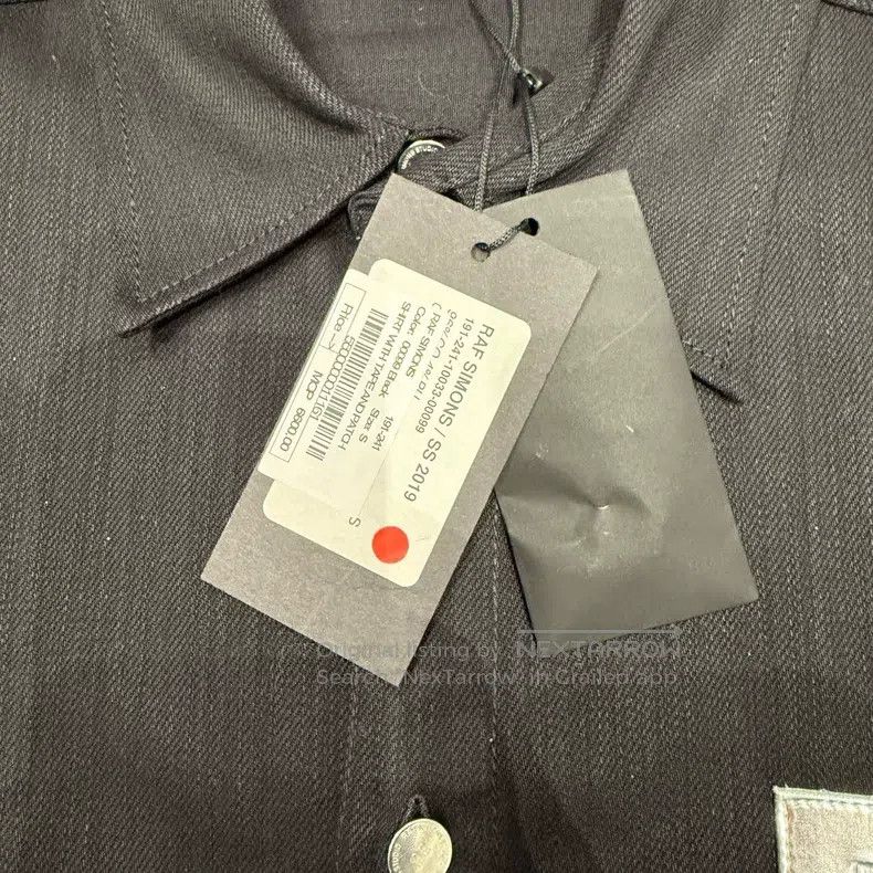 Raf Simons Raf Simons Black leather branded denim shirt jacket Size US S / EU 44-46 / 1 - 8 Thumbnail