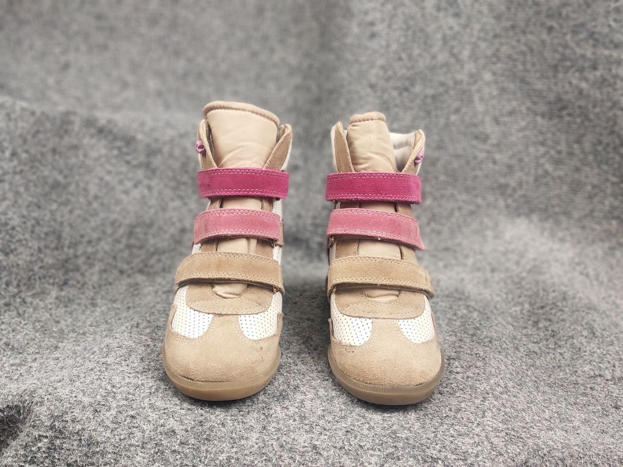 If Six Was Nine Vintage isabel marant Style wedge sneakers suede Velcro Y2K Size US 8 / IT 38 - 8 Thumbnail
