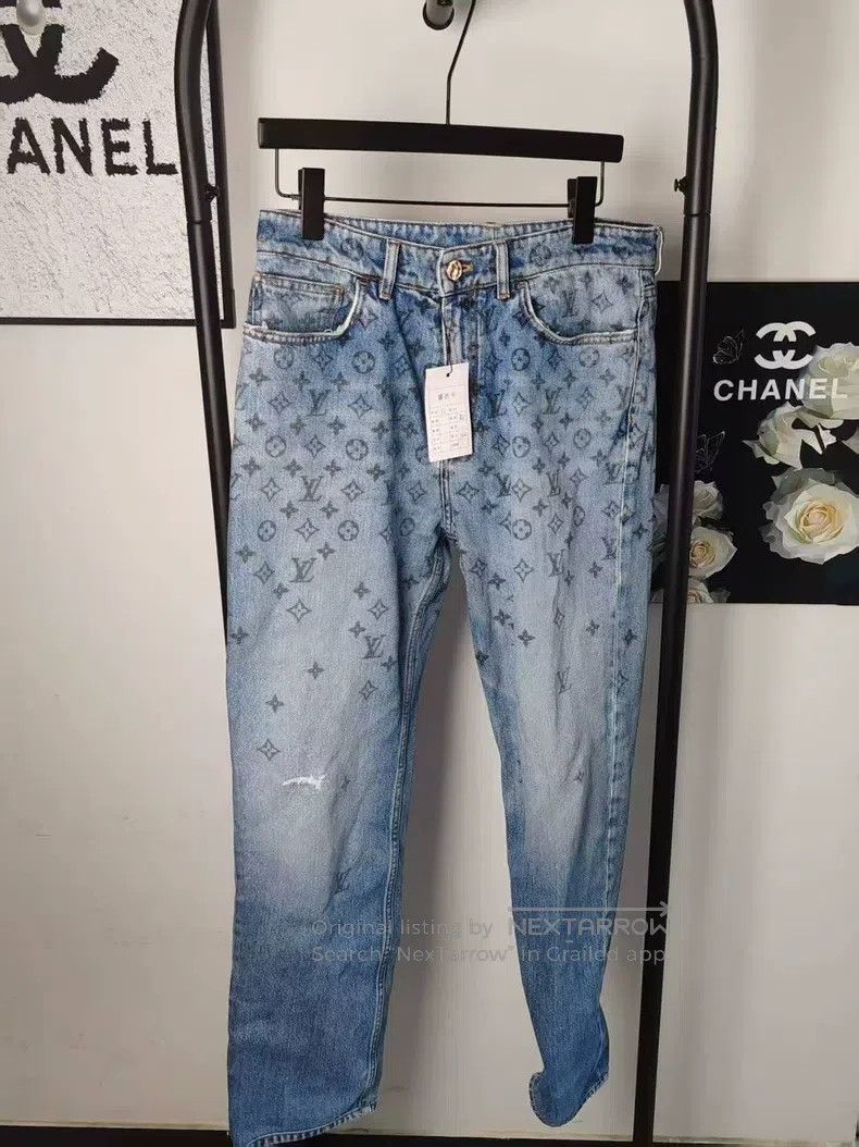 Louis Vuitton Louis Vuitton Full Print Made Old Jeans Size US 31 - 1 Thumbnail