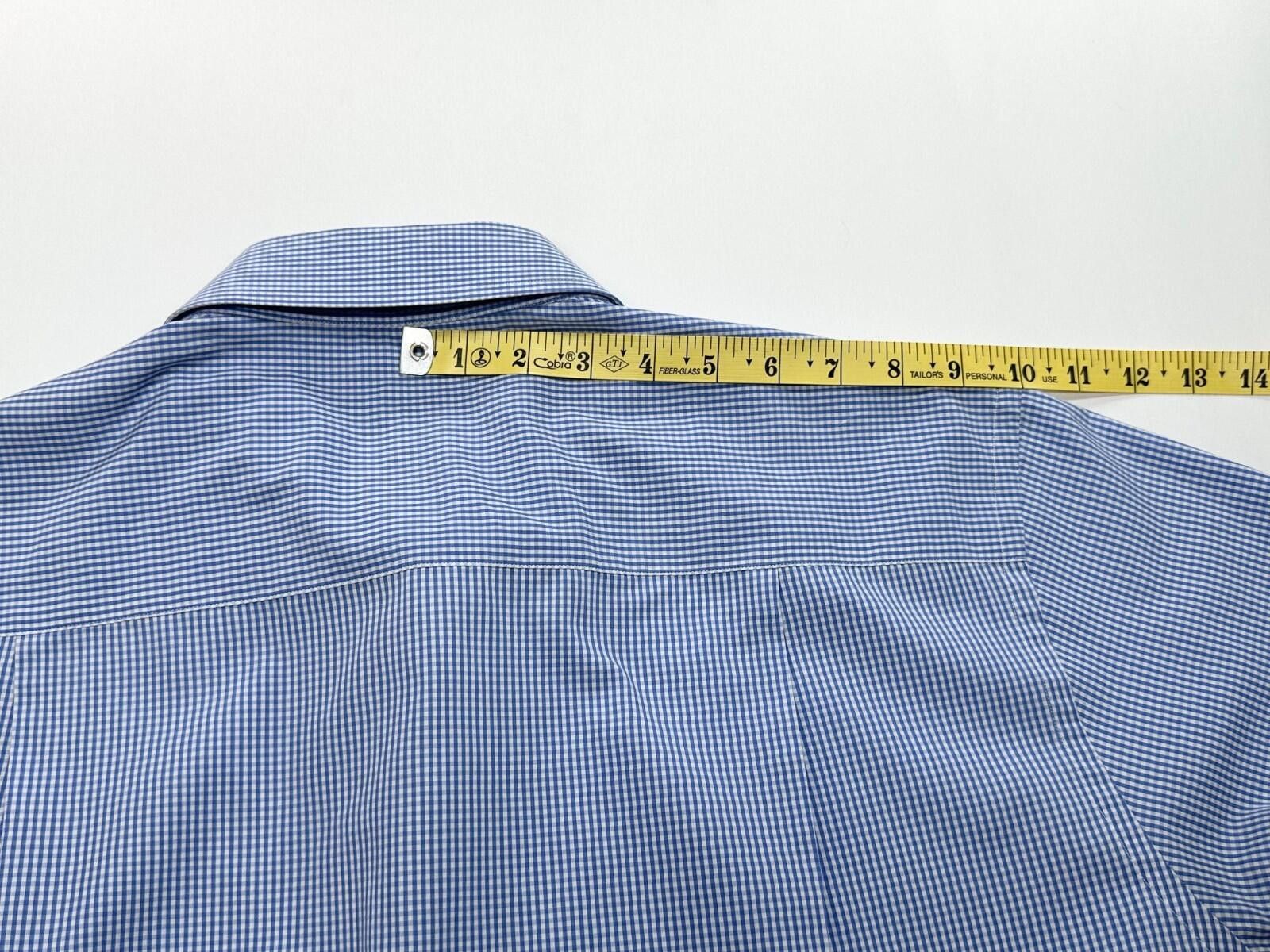 David Donahue David Donahue Trim Tall 100% Cotton Button Up Blue Mens XL Size US XL / EU 56 / 4 - 5 Thumbnail