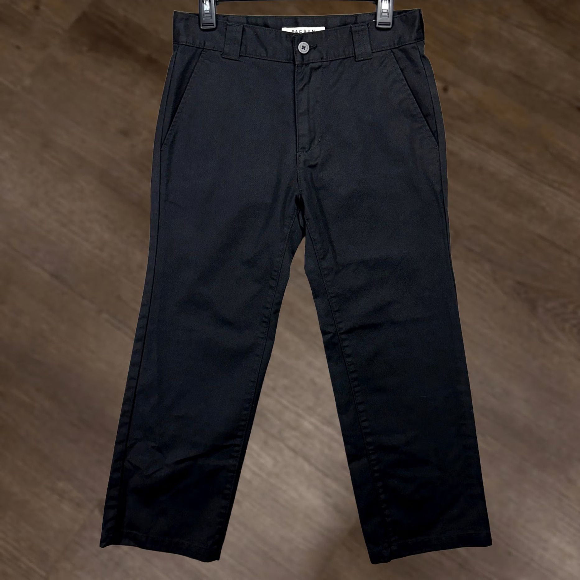 Pacsun Pacsun Womens Chino Pants 29X27 Black Straight Flat Front Casual Pockets Outdoor Pacsun Women Chino Pants Black 29X27 Navy? Size 29" - 1 Thumbnail