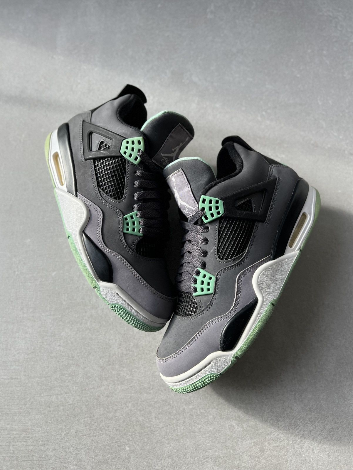 image of Jordan Nike Air Jordan 4 Retro Green Glow 2013 308497-033 8 Us 41 Eu Shoes in White, Men's