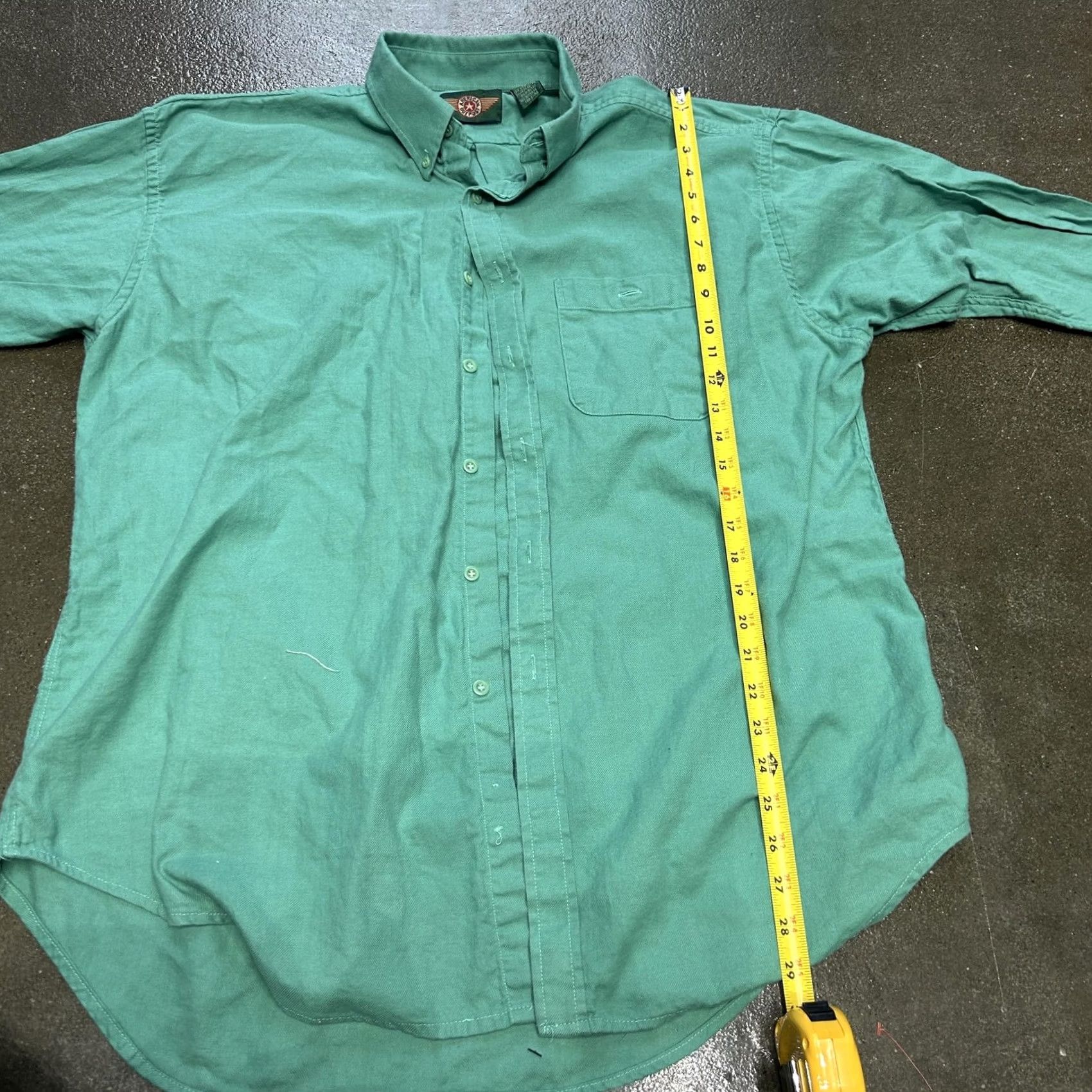 Faded Glory VINTAGE Button-Down Shirt Mens XL Green Long Sleeve Cotton Casual Pocket Oxford Size US XL / EU 56 / 4 - 4 Thumbnail