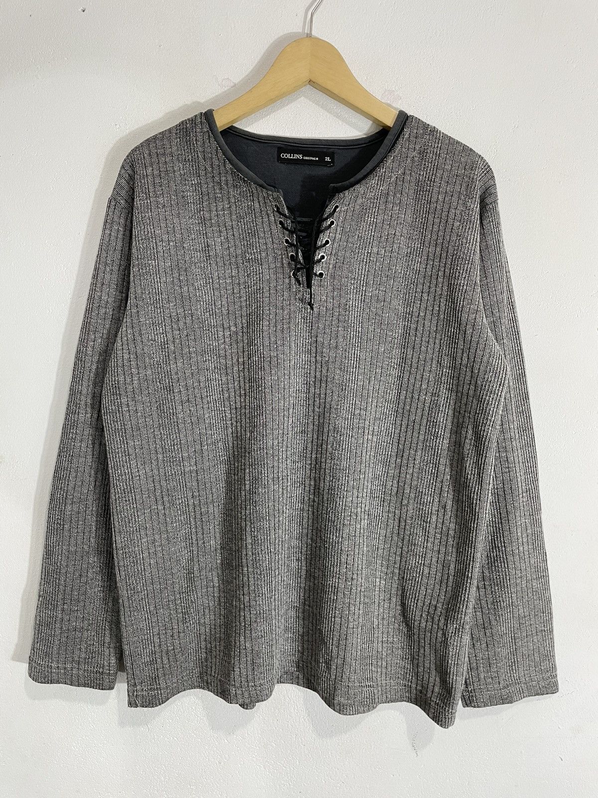 If Six Was Nine Collins double layer longsleeve Front lace up gothic style Size US L / EU 52-54 / 3 - 1 Thumbnail
