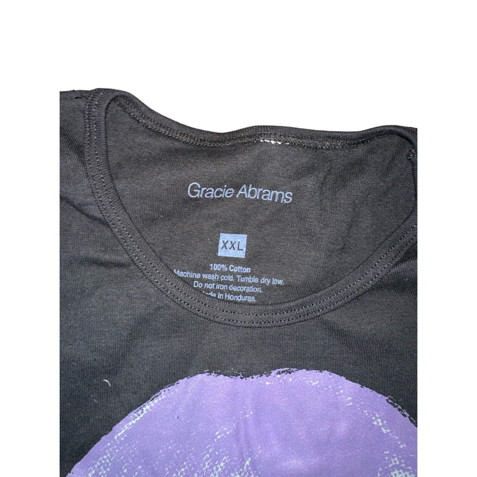 Band Tees SAMPLE Gracie Abrams Winking Baby Tee Womens Black Official Size XXL / US 16-18 / IT 52-54 - 2 Thumbnail