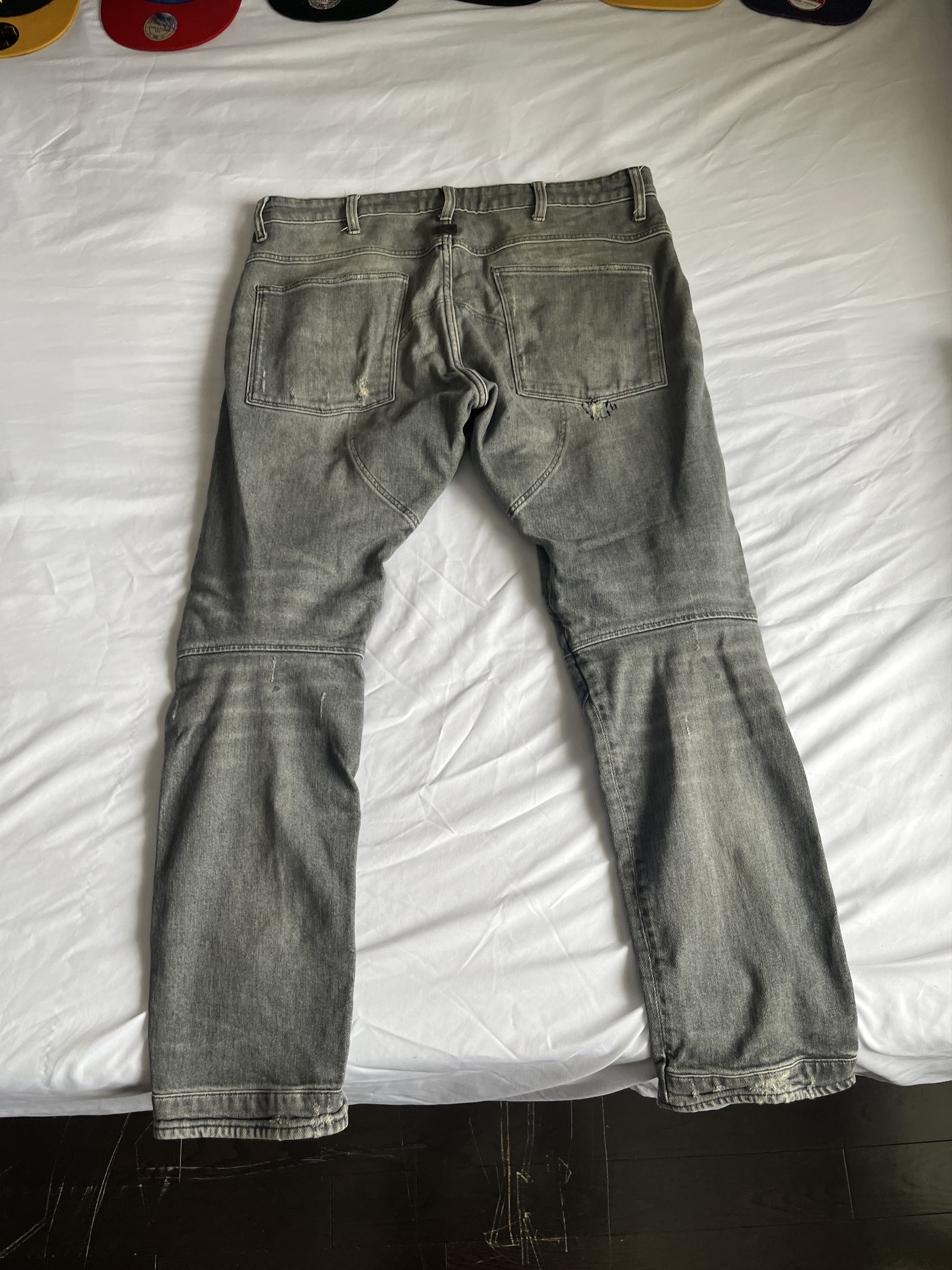 G-Star Ripped Grey Jeans Size US 33 - 2 Thumbnail