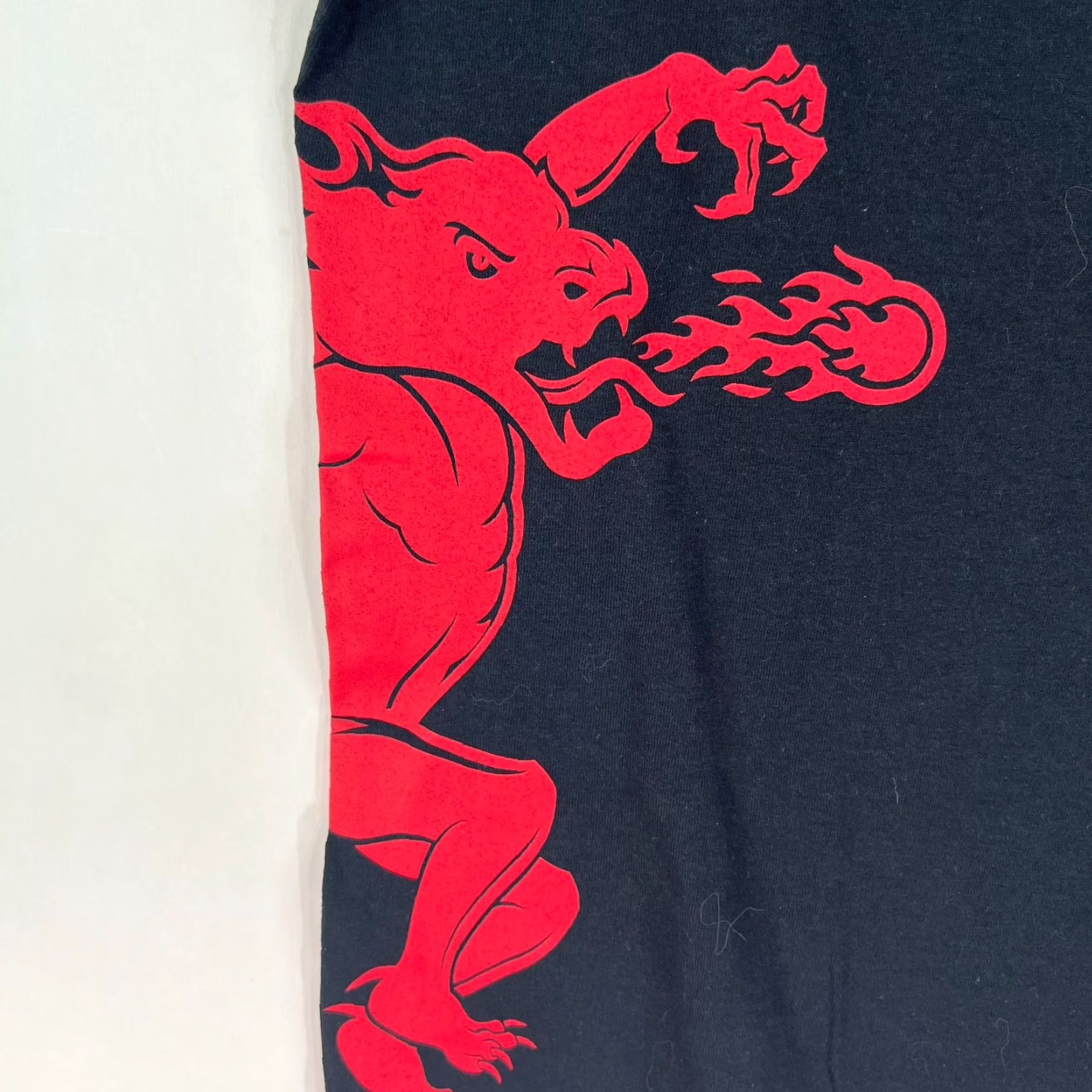 Vintage Fireball Cinnamon Whiskey T Shirt Adult L Black Promo Graphic Tee Men Shirt Size US L / EU 52-54 / 3 - 2 Thumbnail