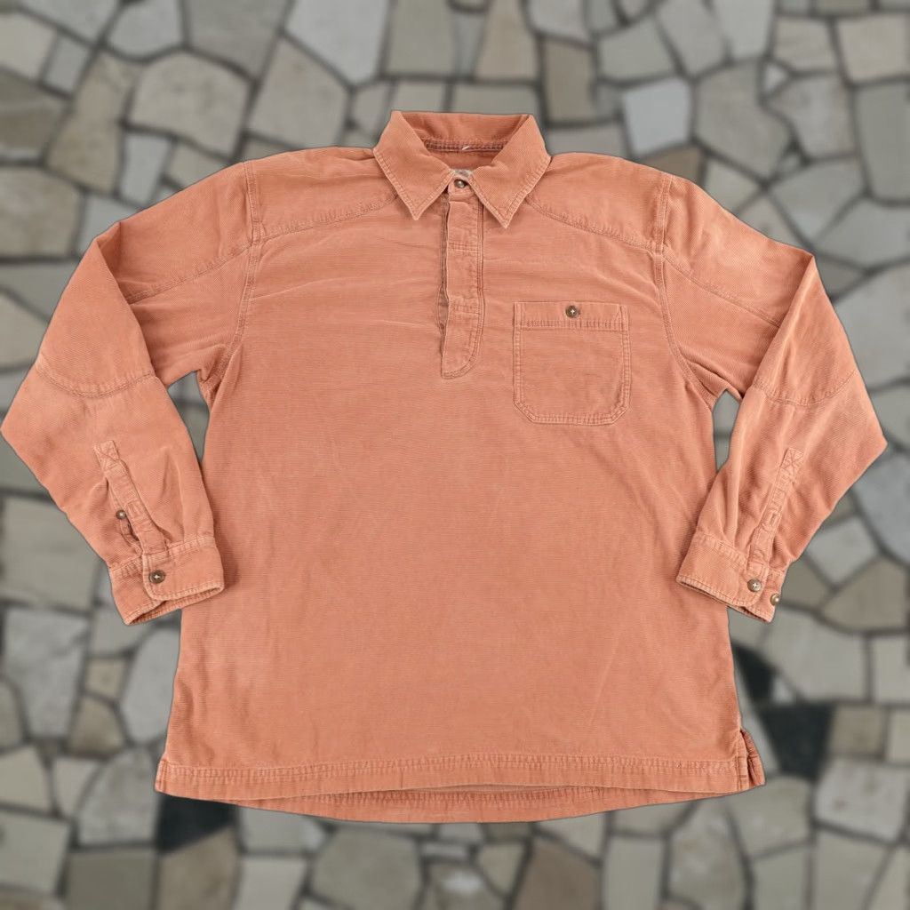The Territory Ahead Territory Ahead Shirt Mens L Brown Corduroy Pullover Henley Button Up Cord Size US L / EU 52-54 / 3 - 1 Thumbnail