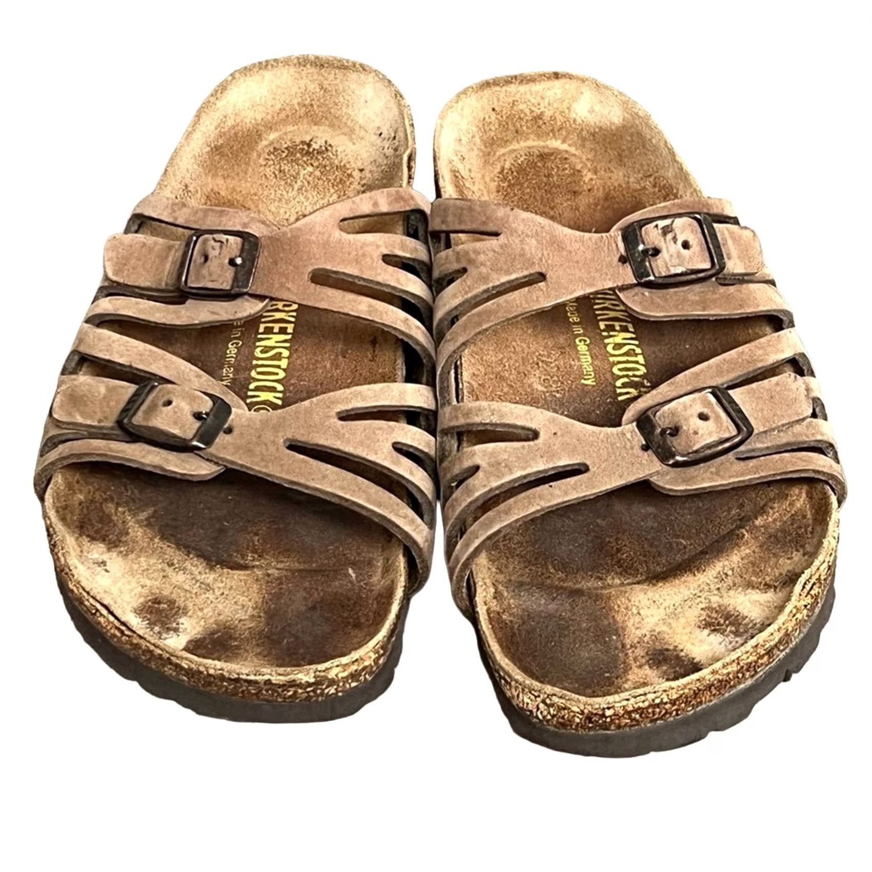 Birkenstock Birkenstock Granada Leather Multi Strap Sandals Women’s Size 7 38 TAN Brown Slide Leather 7 Womens Sandals Granada Birkenstock Size US 7 / IT 37 - 2 Thumbnail