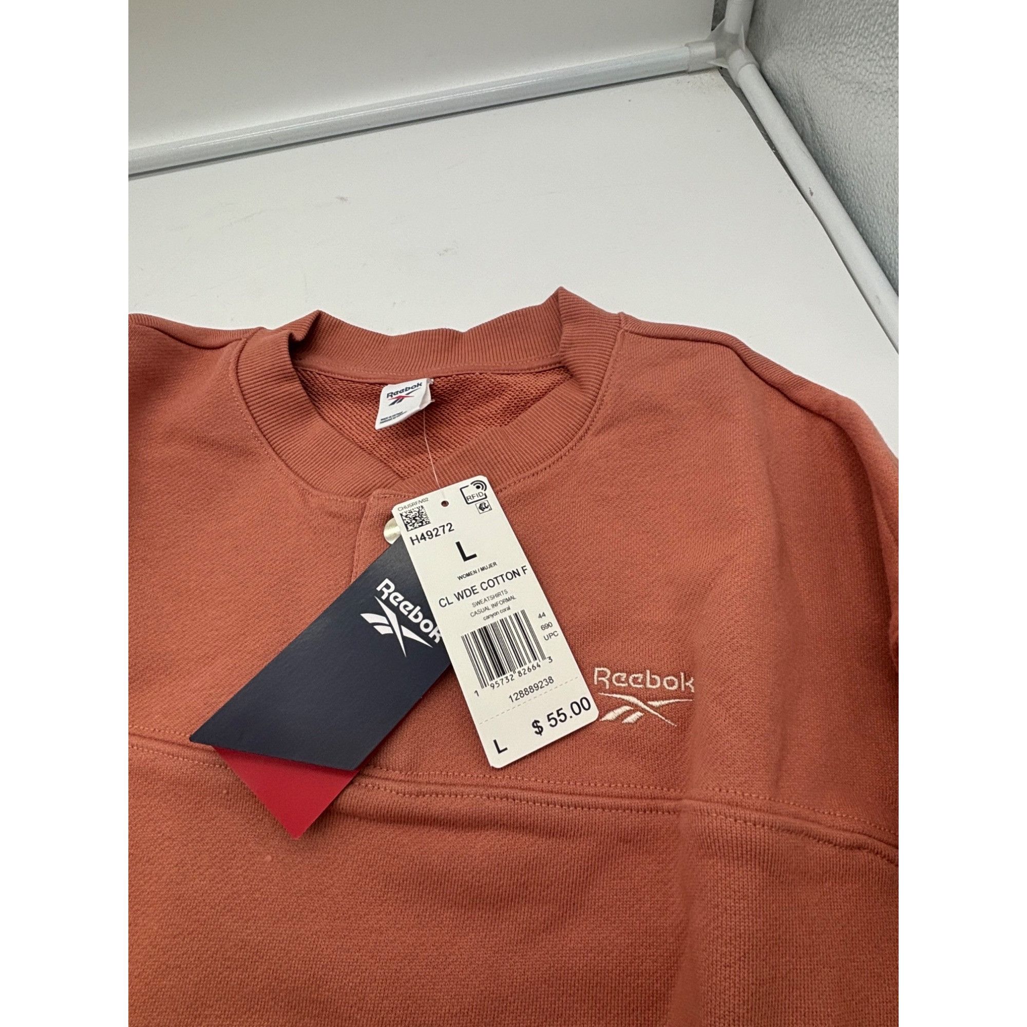 Reebok Reebok Women's Classics Cotton French Terry Cropped Sweatshi Size L / US 10 / IT 46 - 5 Thumbnail