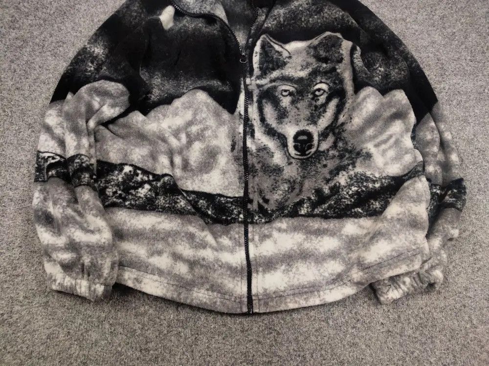 Japanese Brand Vintage Supreme Style Woolf Art Fleece Zip Light Jacket Y2K Size US M / EU 48-50 / 2 - 3 Thumbnail